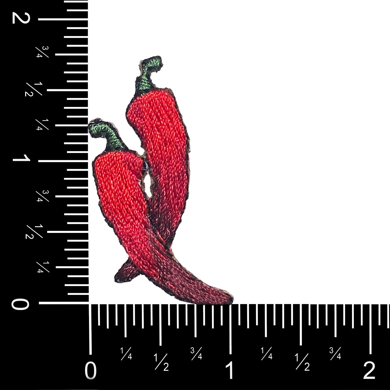Set of 3, Chili Peppers, Spicy Food, Embroidered, Iron on Patch
