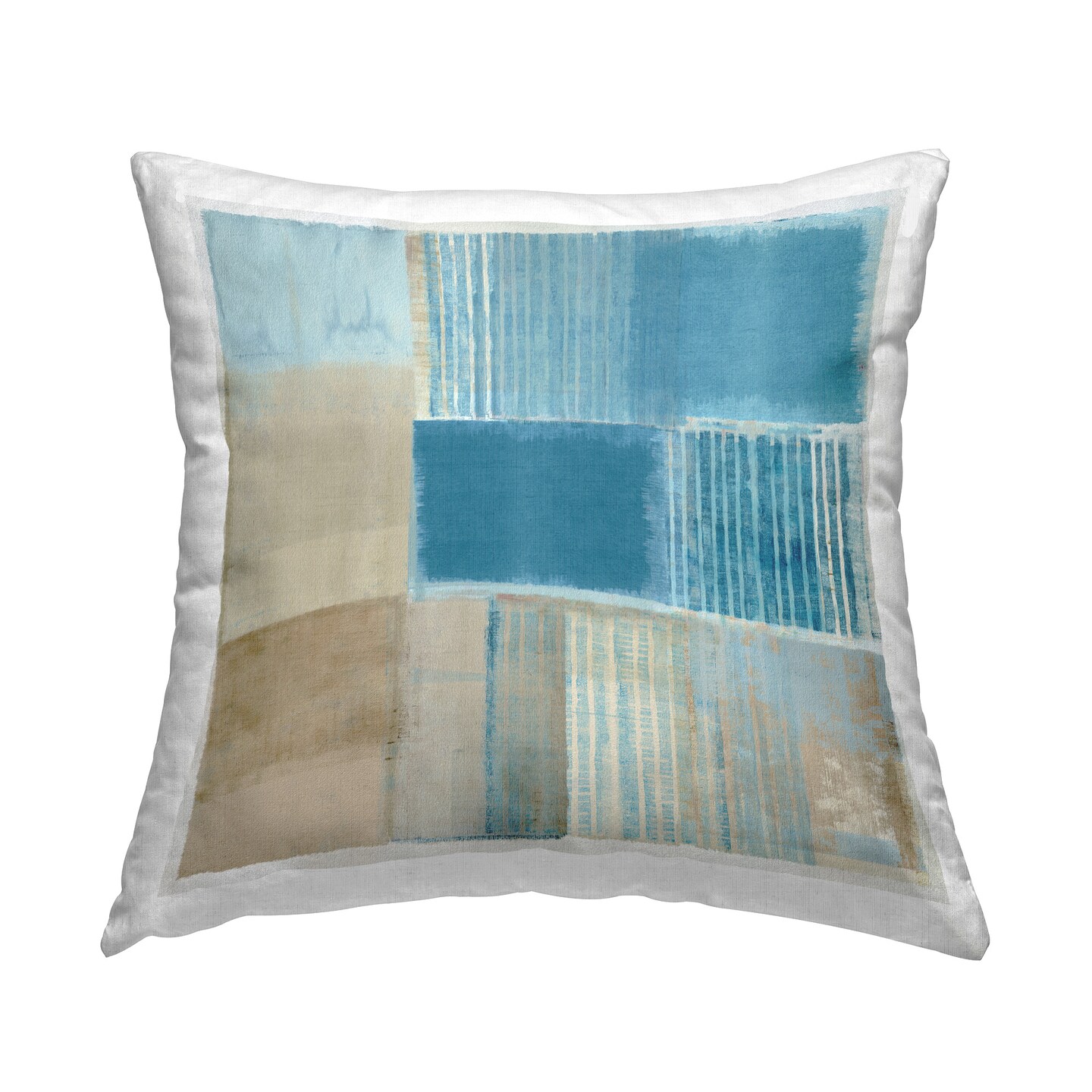 Symmetrical Geometric Patterns Design by Flora Kouta Throw Pillow 