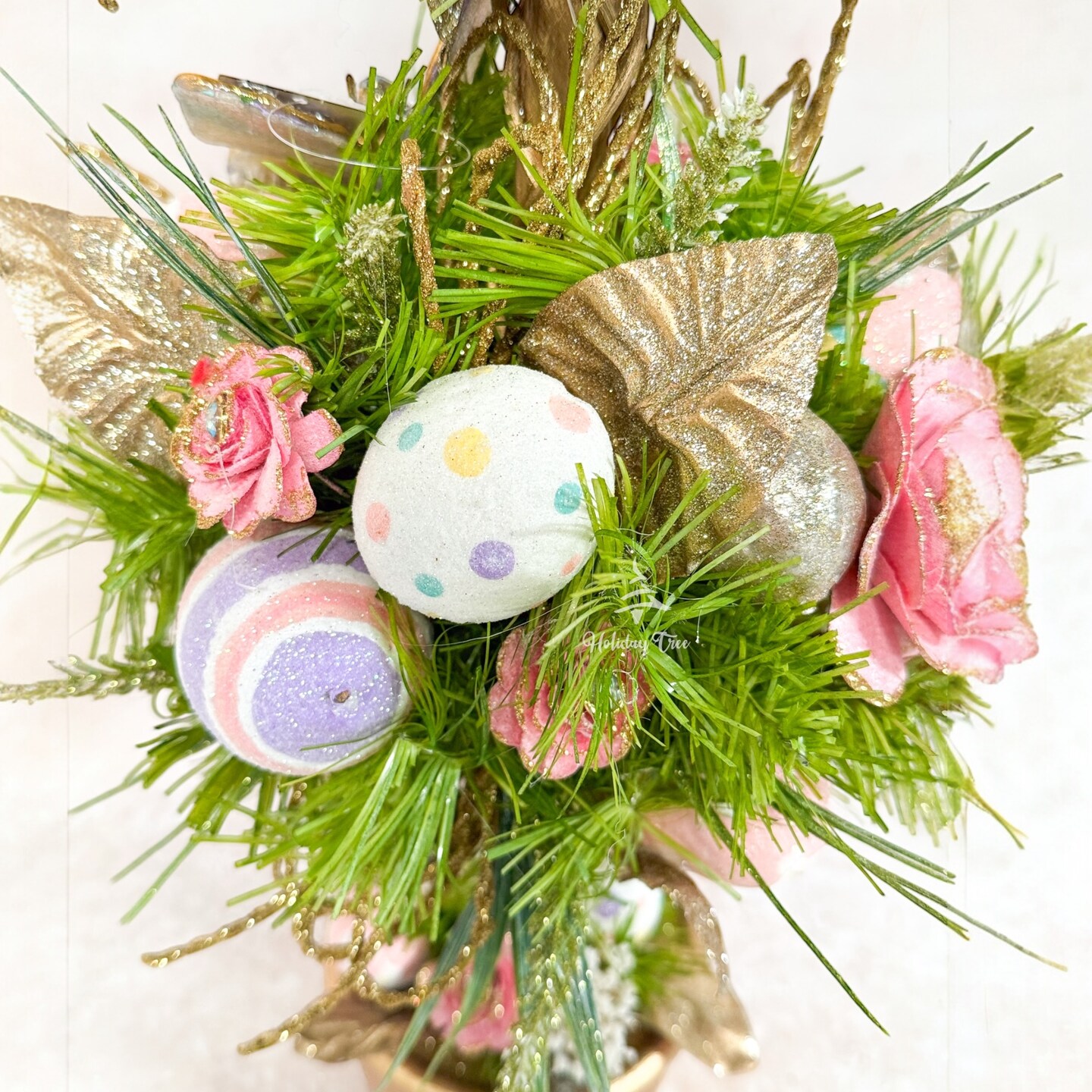 Easter Floral Double Topiary 26&#x22;