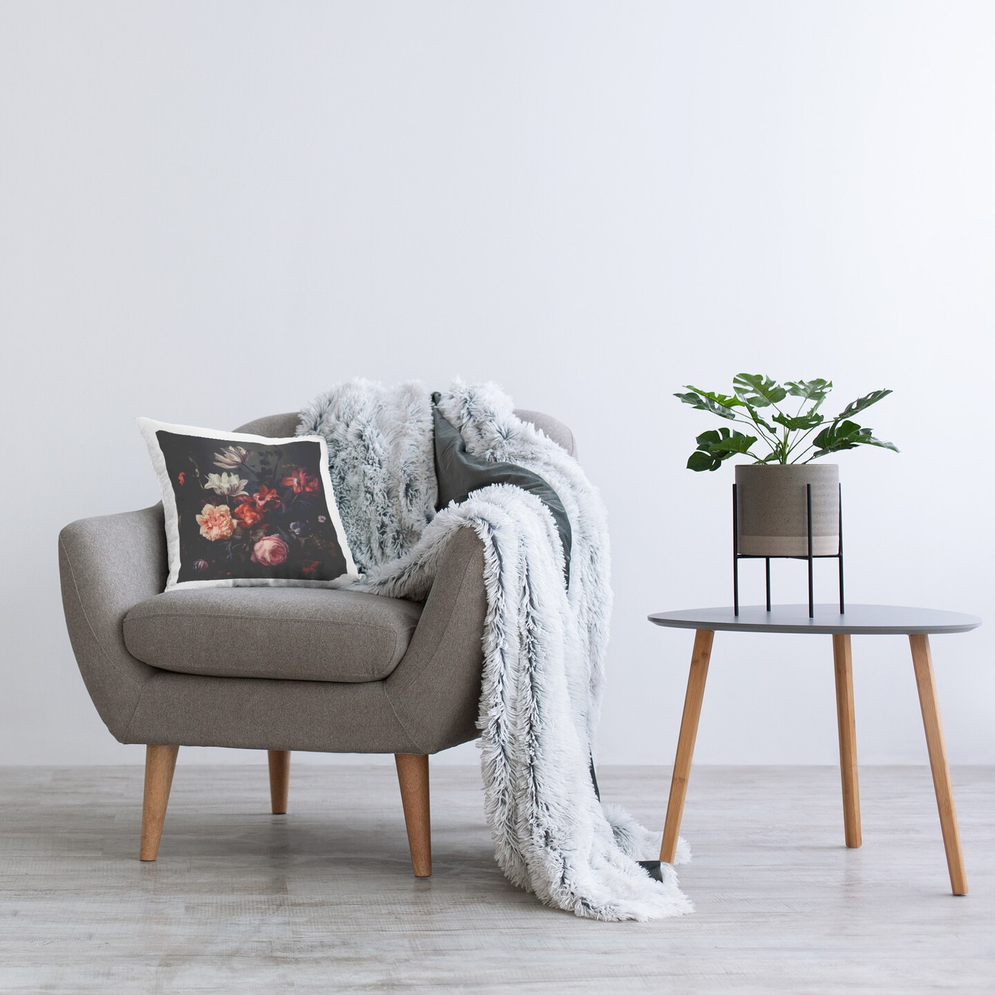 Victorian Floral Elegance Design by Lazar Studio Throw Pillow 