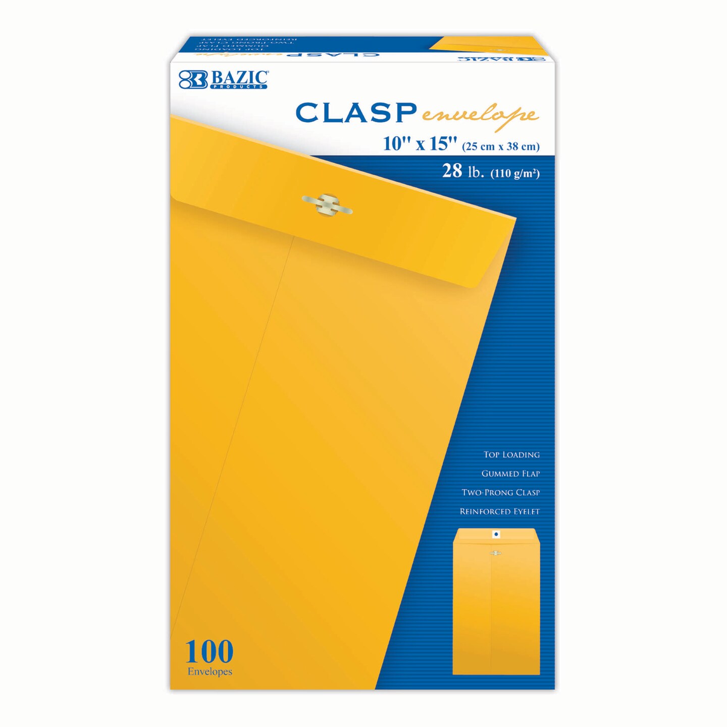 BAZIC Clasp Envelope 10&#x22; X 15&#x22; (100/Pack)