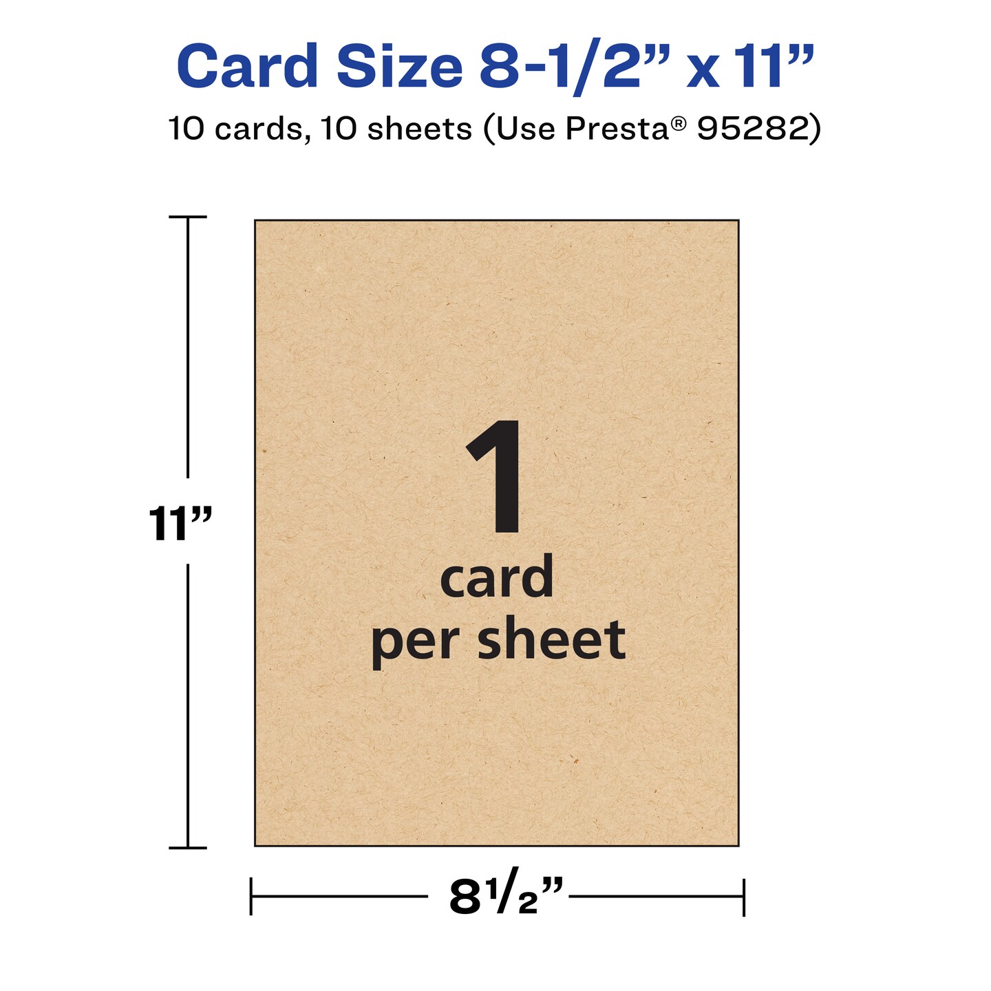 Avery 8-1/2&#x22; x 11&#x22; Rectangle, Kraft Brown Cardstock