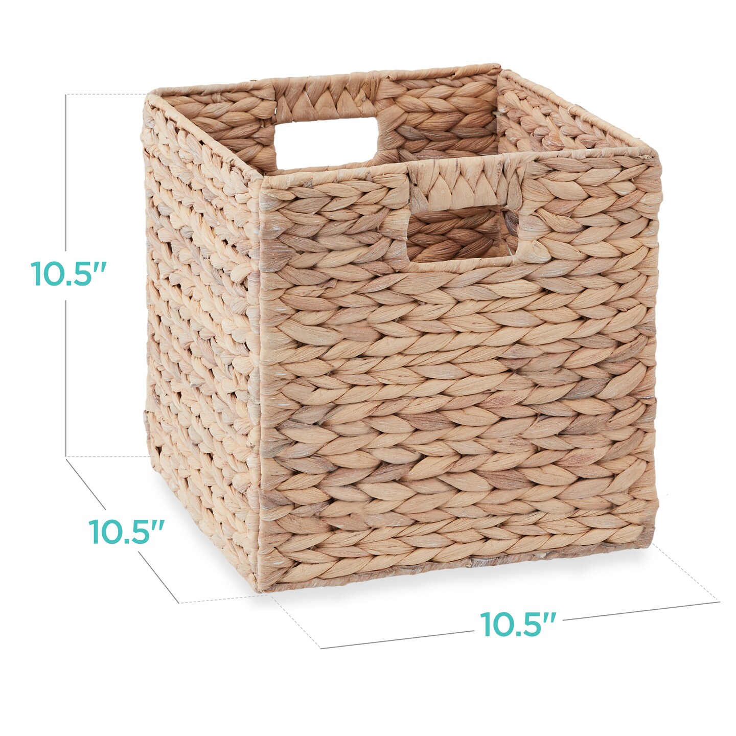 Best Choice Products 10.5x10.5in Hyacinth Storage Baskets, Set of 5 Multipurpose Collapsible Organizers