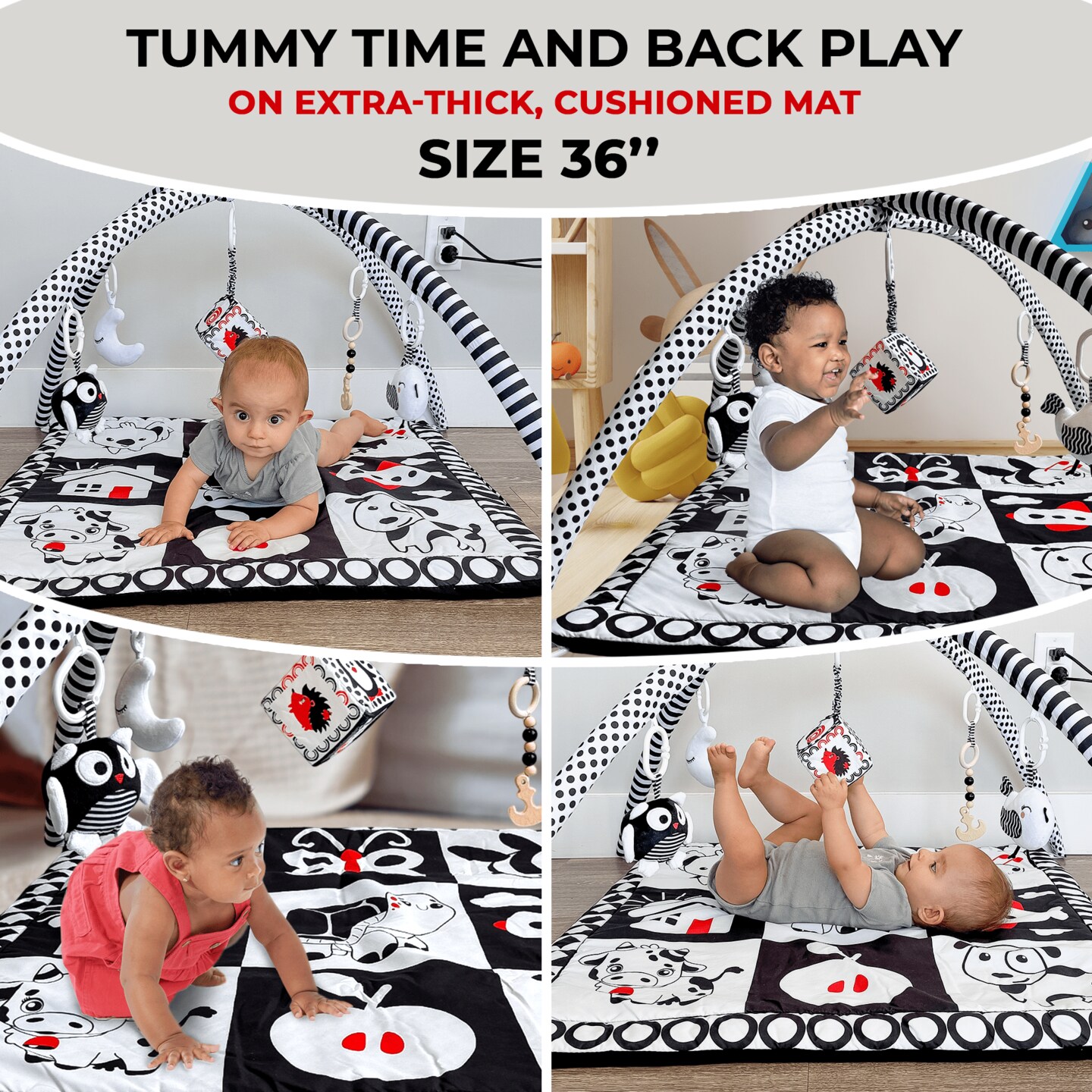 Floor Square Playmat for Babies with Sound Toys