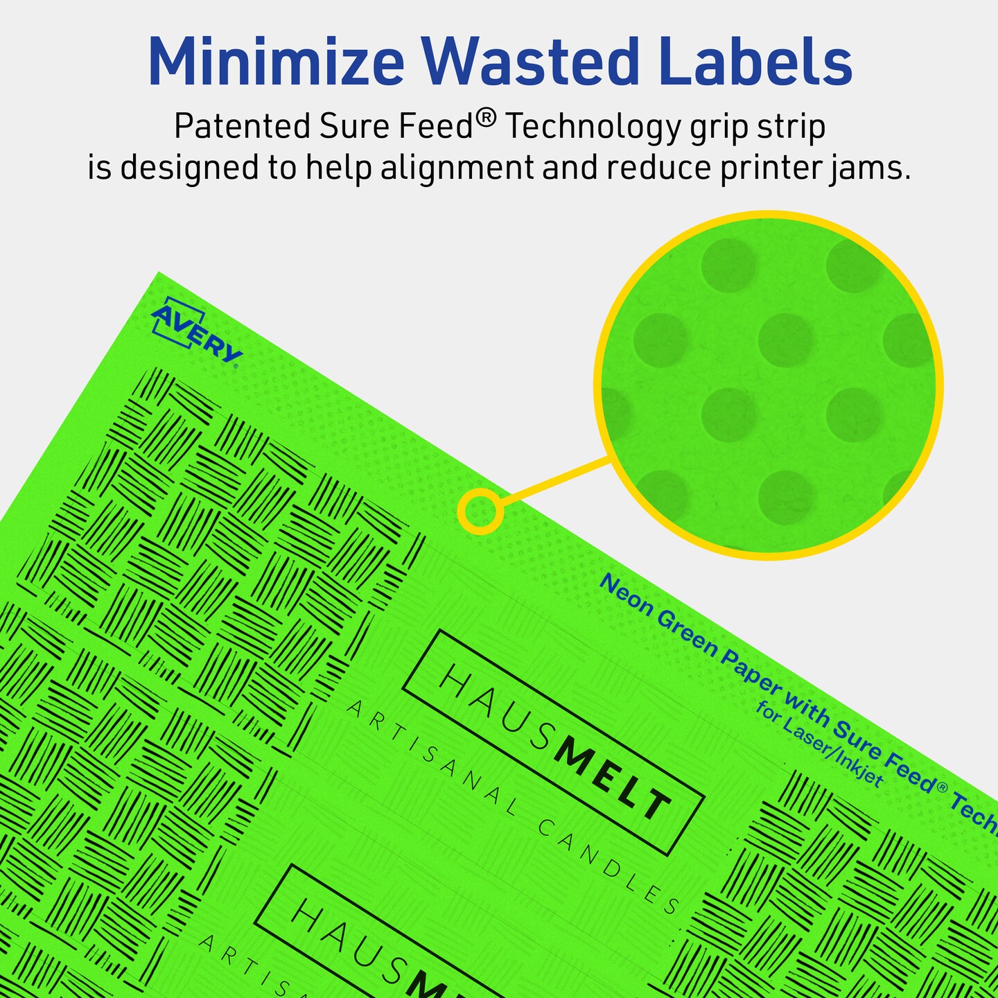 Avery Neon Green Paper Labels, 1.75&#x22; x 7.75&#x22; Rectangle
