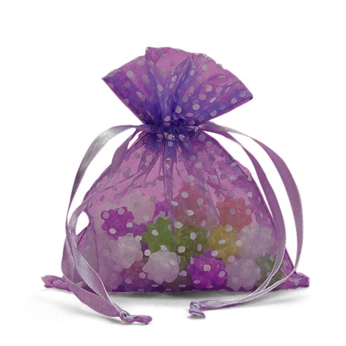 Polka Dot Organza Bag 3" x 4" Chic Gift Packaging
