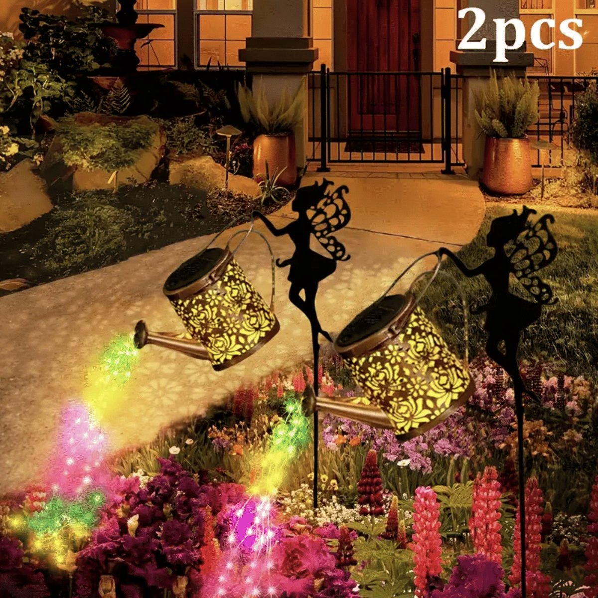 Edge Collections - Gold - Solar Lantern with Vintage Kettle Design!