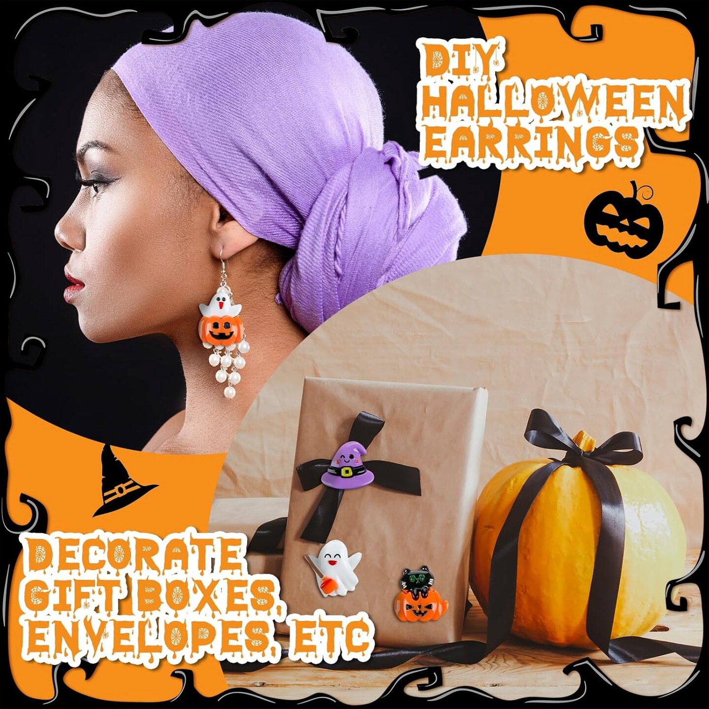 60 Pcs Halloween Miniatures Garden Figurines