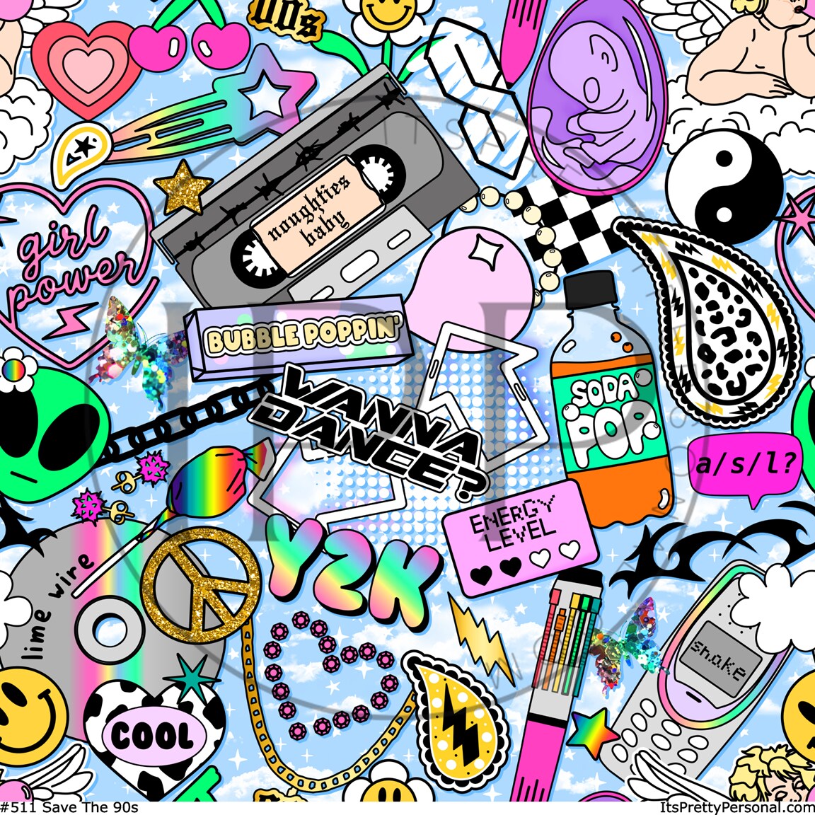 #511 Save The 90s 12x12 Pattern Vinyl