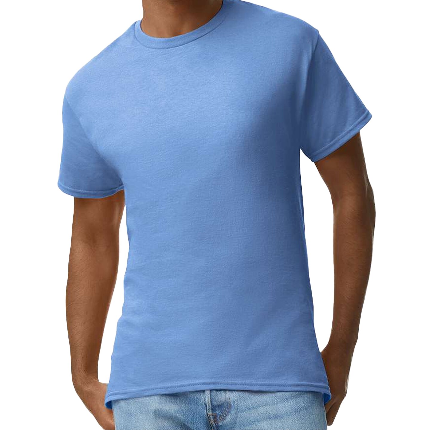 Gildan Unisex Ultra Cotton T-Shirt Blanks for Printing, Carolina Blue Short Sleeve Tee for Craft Projects