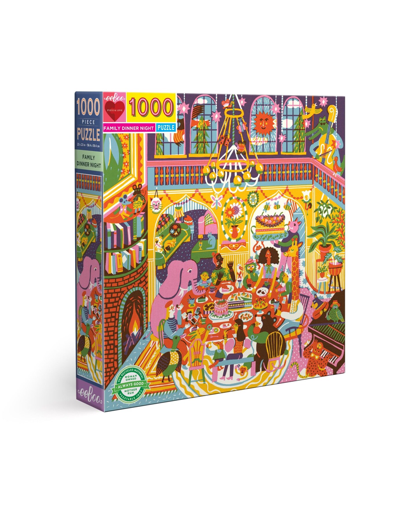 Eeboo Family Dinner Night 1000pc Puzzle Eeboo Family Dinner Night 1000pc Puzzle
