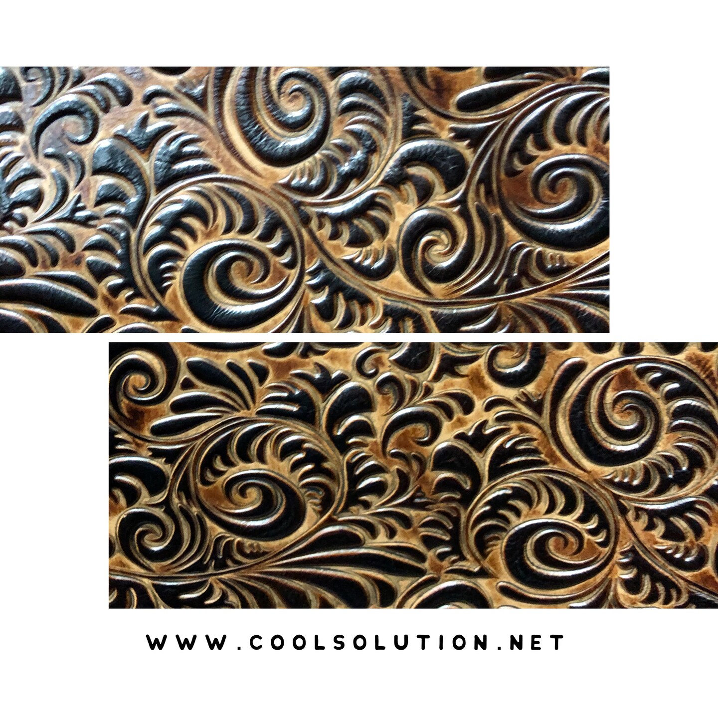 Embossed Leather Caracol Brown, Perfect for Leatherworking Projects - 1.2-1.4 mm 3-3.5 oz Leather Sheets 367600871848165376