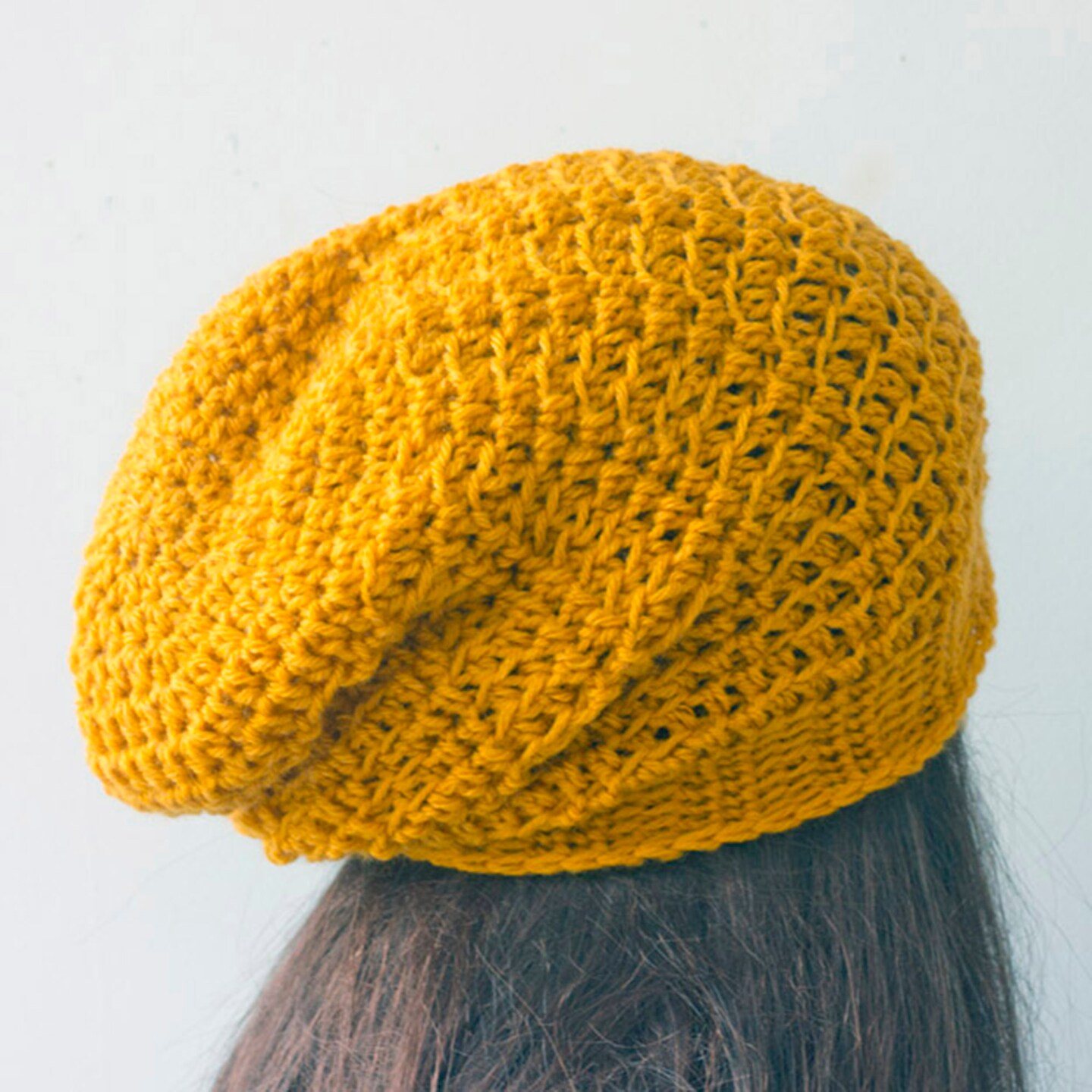 New hand crafted slouchy hat / beanie hat Women Cotton Crochet Slouchy Beanie Hat Handmade Knit Cutout  main image 2