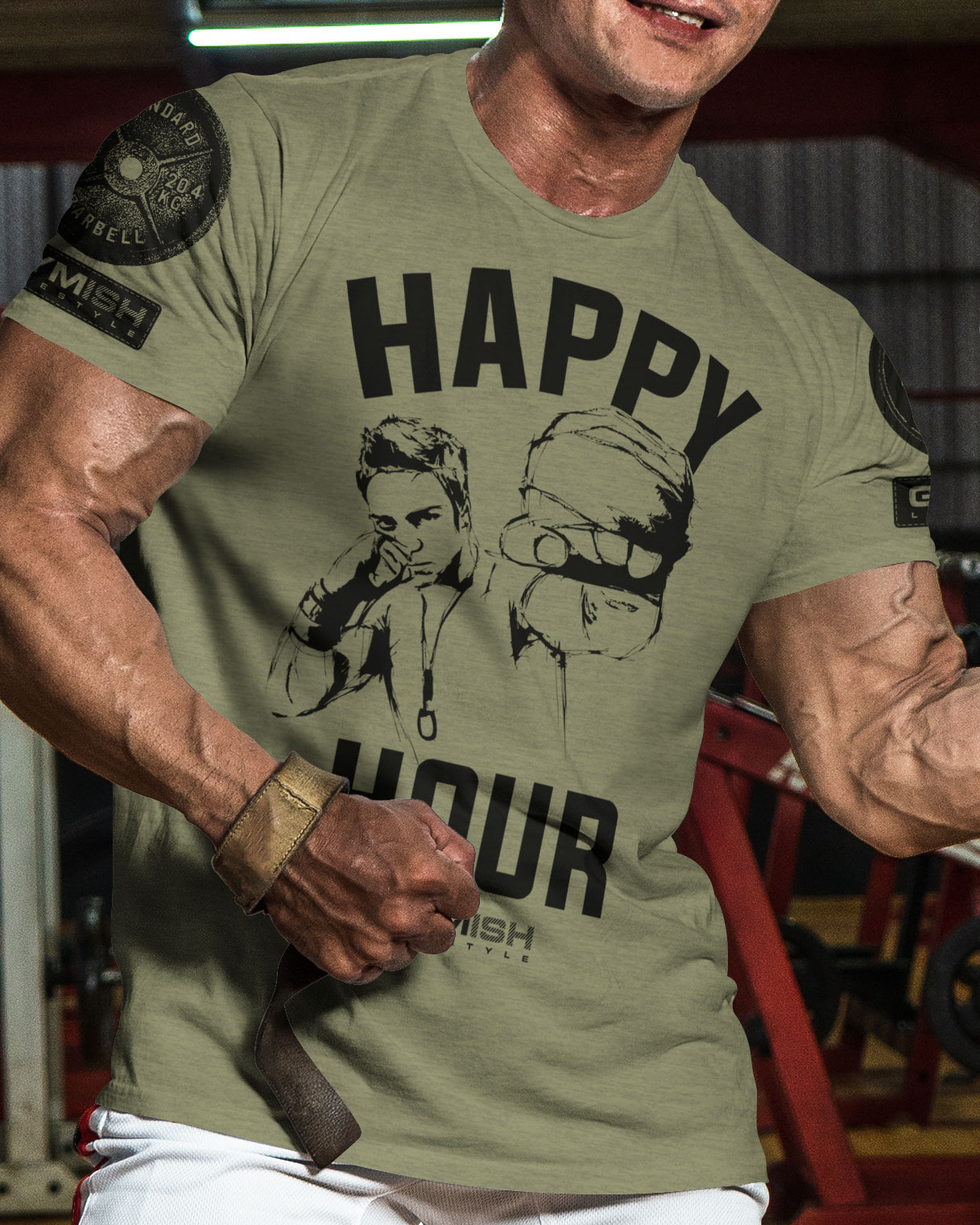 039. Kickboxer Funny Motivational Workout Gym T-Shirt for Men - image20