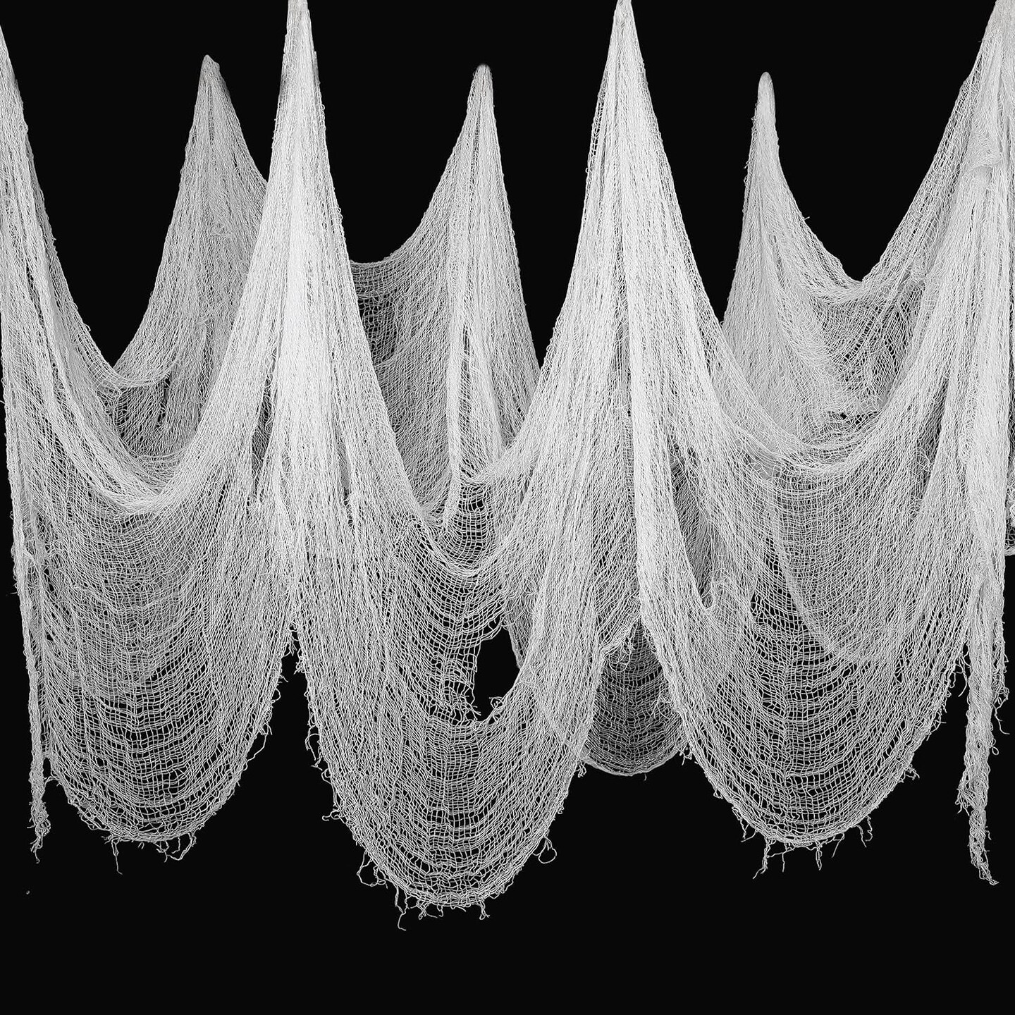 Halloween Creepy Cloth White 2Pcs, 80&#x22;X200&#x22; Halloween Party Decorations Clearance Spooky Halloween Outdoor Indoor Decorations Halloween Wall Decor Scary Gauze Cloth for Haunted House Patio Garden