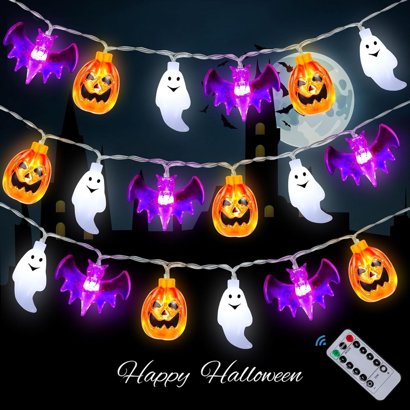 Halloween string lights indoor top