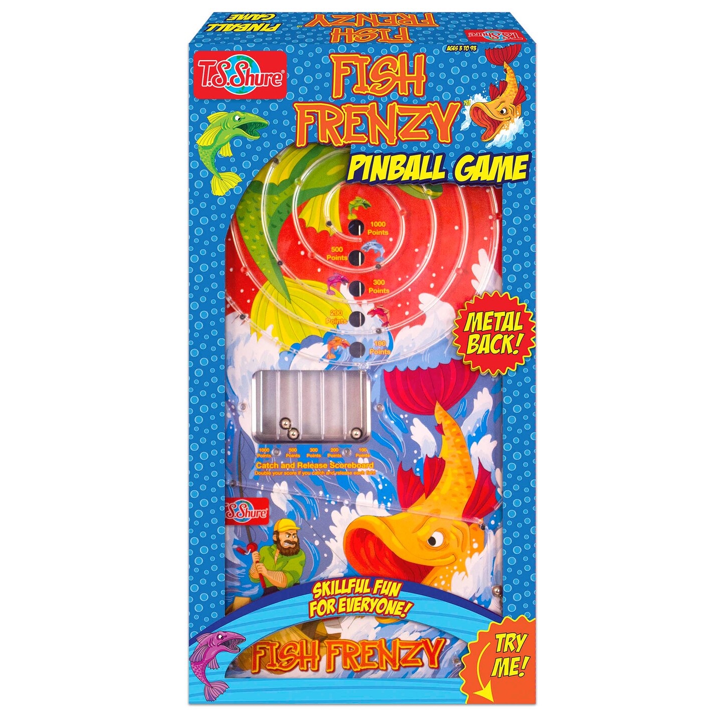 T.S. Shure - Fish Frenzy Tin Pinball Game