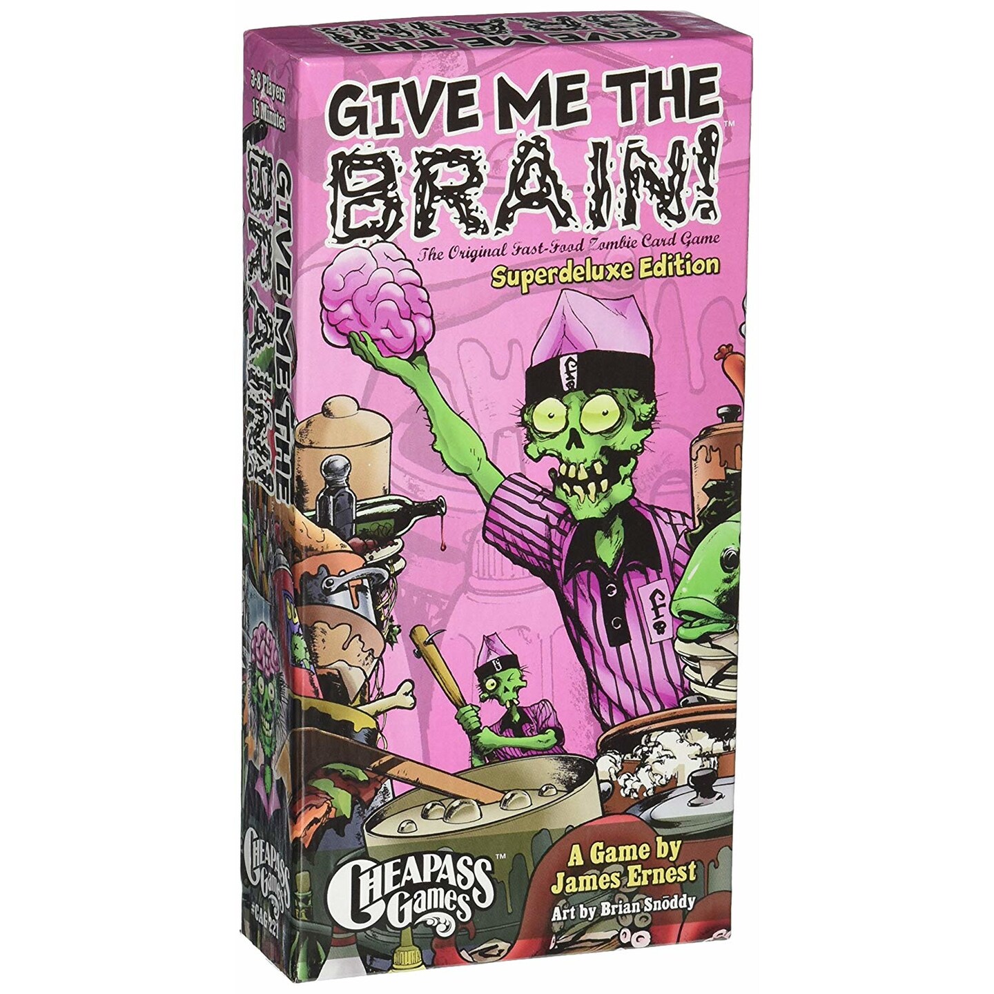Cheapass Games Give Me The Brain Superdeluxe Edition - The Original Fast-Food Zombie Card Game