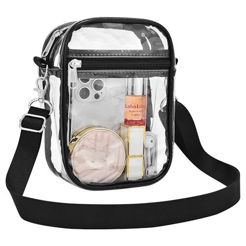 Clear Purse Stadium Clear Messenger Bag Stadium Approved for Men and Women Clear CrossBody Bag