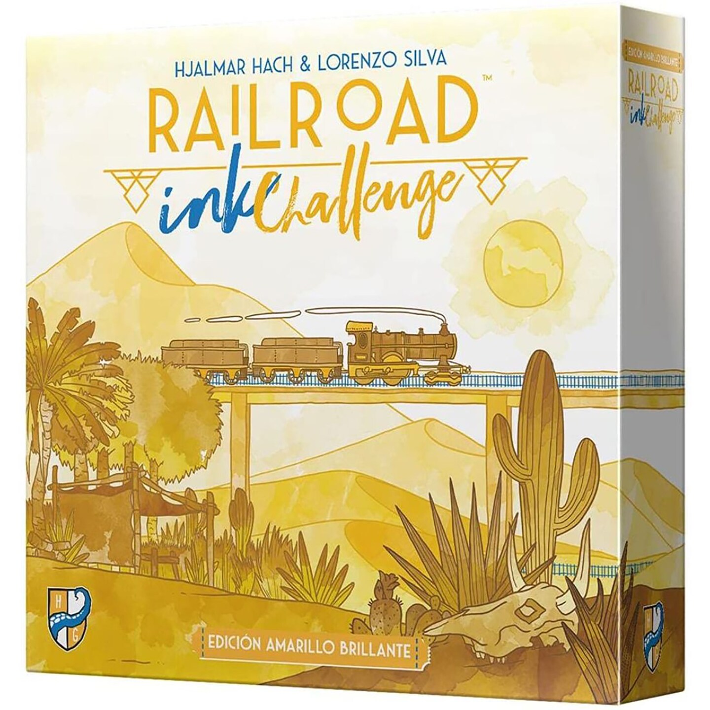 Railroad Ink Challenge: Shining Yellow Edition - Core Game, Roll &#x26; Write, Horrible Guild, Ages 8+, 1-4 Players
