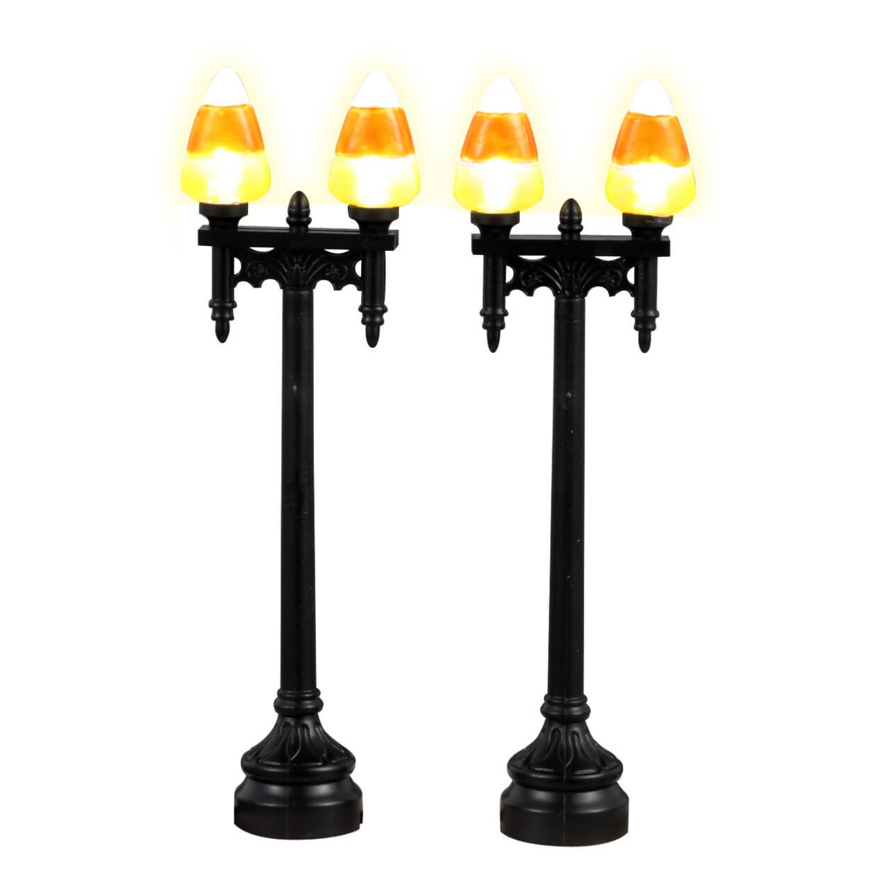 Lemax Spookytown Candy Corn Street Light Set