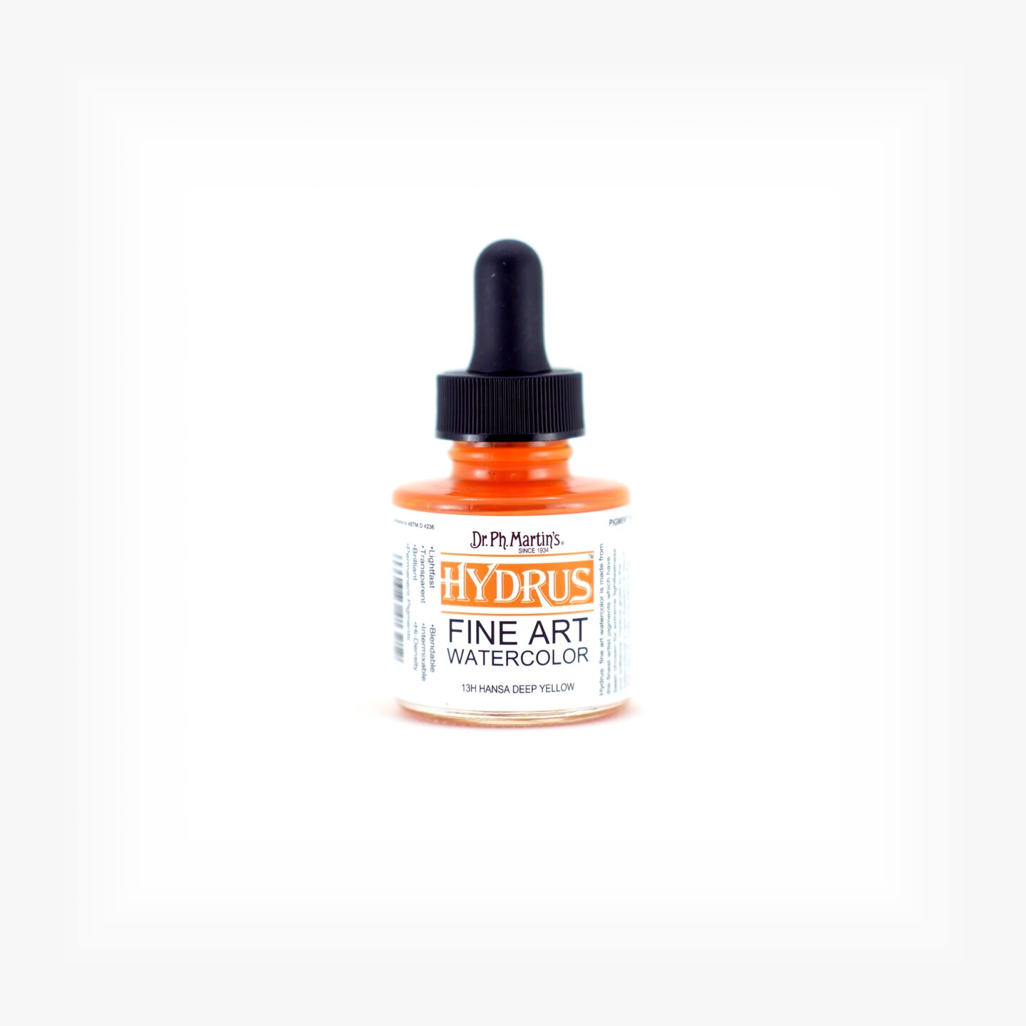 Dr. Ph. Martin's® Hydrus Fine Art Watercolor, 1.0 US fl oz, Hansa Deep Yellow (13H)