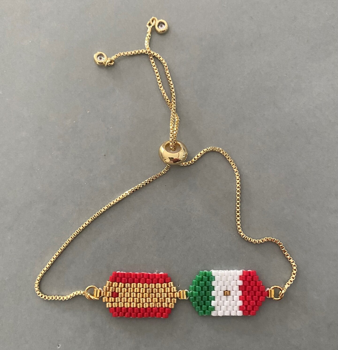 Two Country Flags Miyuki Beads Bracelet | MakerPlace by Michaels