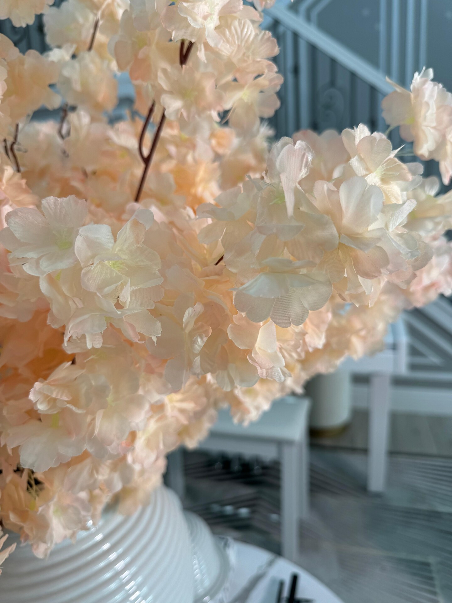 Mila Blush Faux Silk Cherry Blossom Branches Set of 3 Blush Flowers 36&#x27;&#x27; Fall Decor