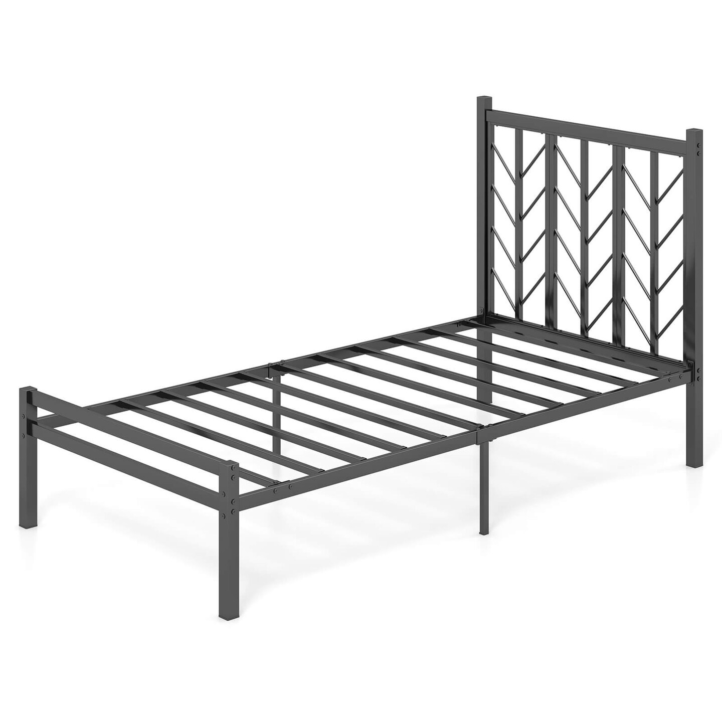 Costway Twin/Full/Queen Size Platform Bed with Headboard 11.5&#x22; Under Bed Storage Easy Assembly
