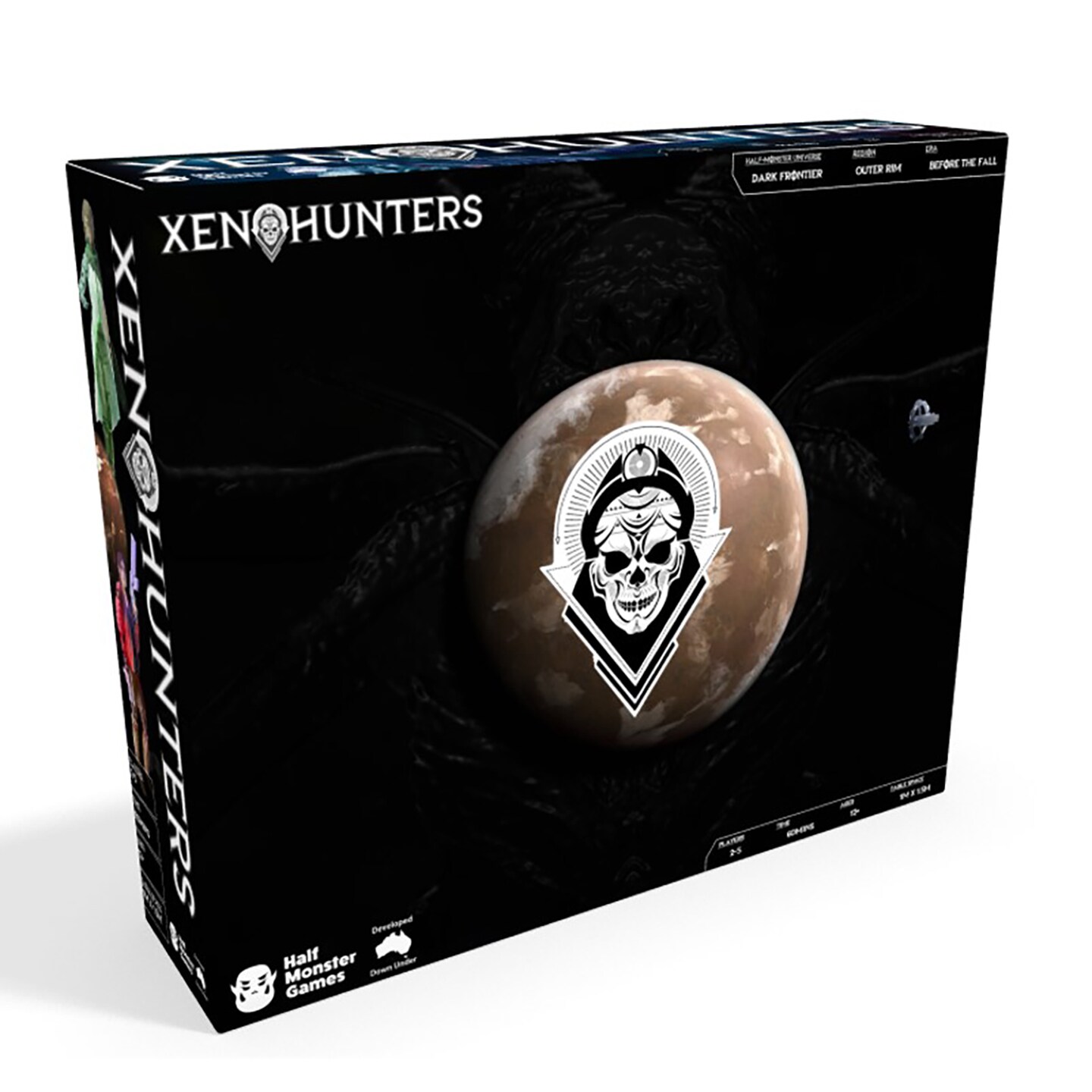 Xenohunters Sci-Fi Horror Game: Beyond the Outer Rim - Boardgame - Age 12+, 2-5 players, 60 Min Game Play. Half- Monster Games