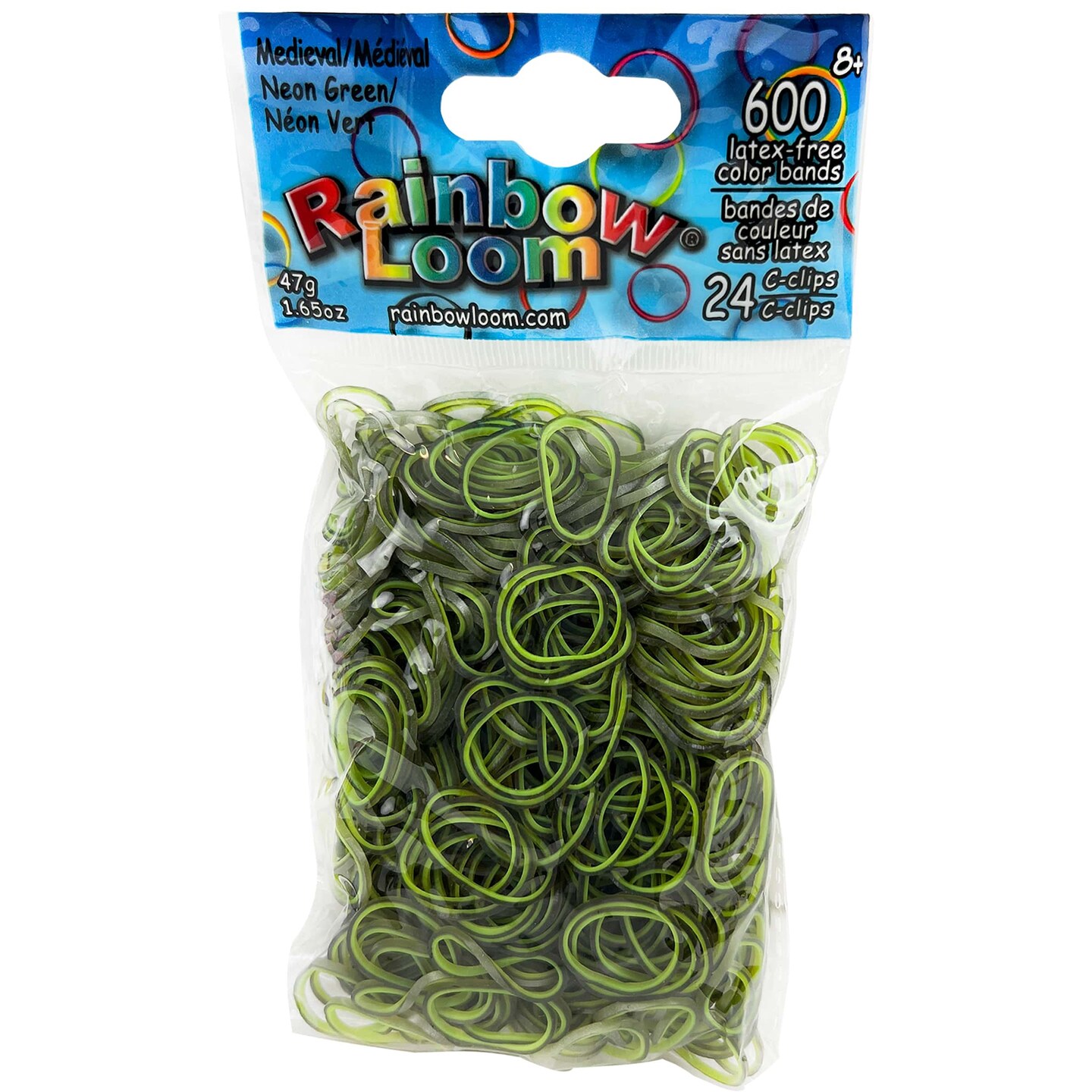 Rainbow Loom Medieval Neon Green High Quality Rubber Bands, the Original Rubber Bands for Everything Rainbow Loom, Children Ages 7 and Up.