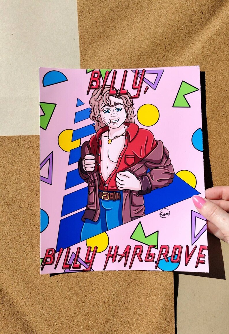 Stranger Things 8x10 Gloss Art Print ~ Billy Hargrove ~ TV Merch ~ Fan ...
