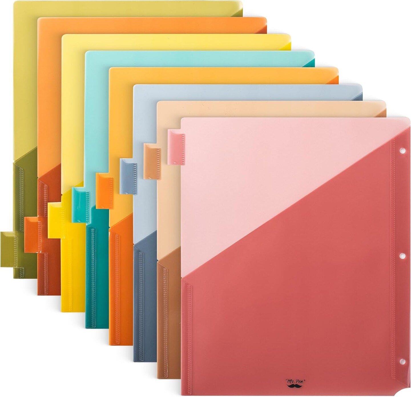 - Binder Dividers with Pockets and Tabs, 8 Pack, Vintage Colors, Dividers for 3 Ring Binder with Pockets, Pocket Dividers for 3 Ring Binder with Tabs, Binder Dividers with Tabs and Pockets
