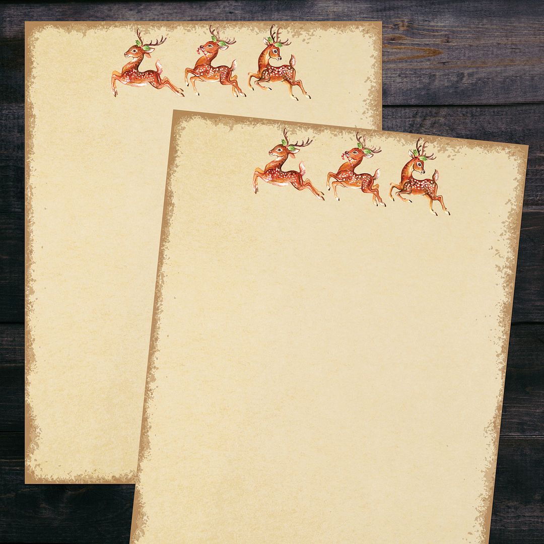 Great Papers! Stationery Letterhead, Classic Reindeer, 8.5"x11", Printer Friendly, 50 Sheets (2024036)