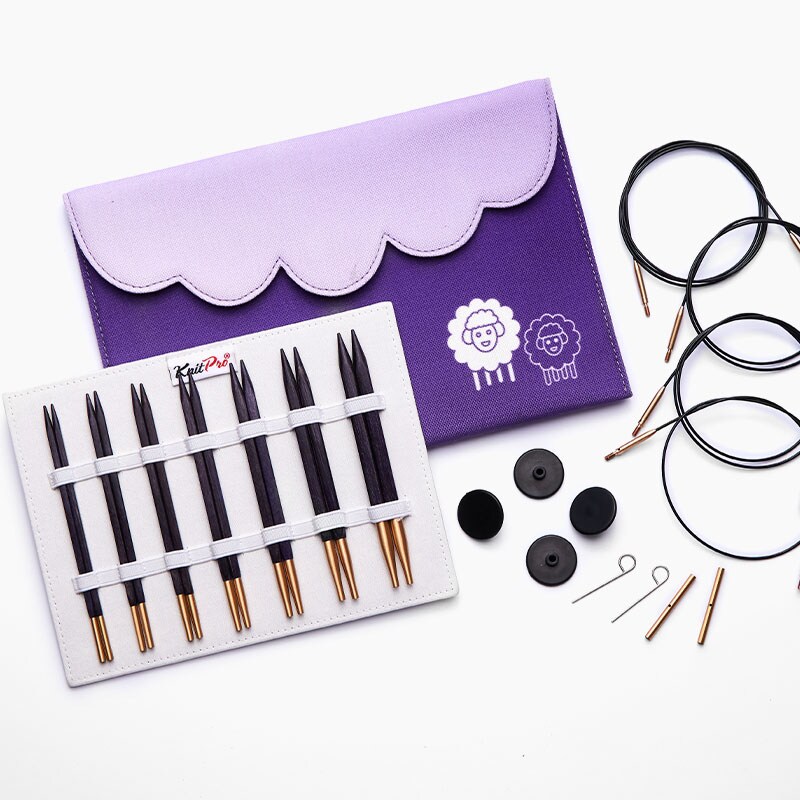 KnitPro J’Adore Cubics Deluxe Interchangeable Knitting Needle Set 5" (13cm)