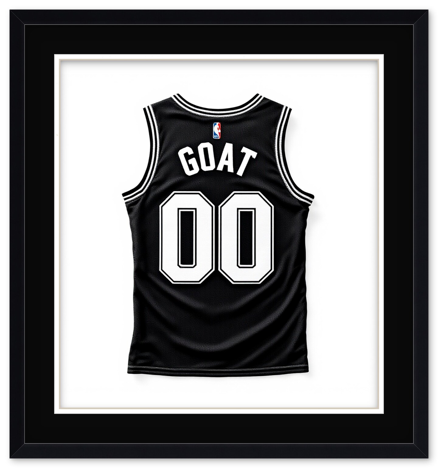 CustomPictureFrames.com Solid Wood Jersey Shadow Box Frame - Matte Black - Sizes 28x30 - Wall Display With Double Mat Made in the USA