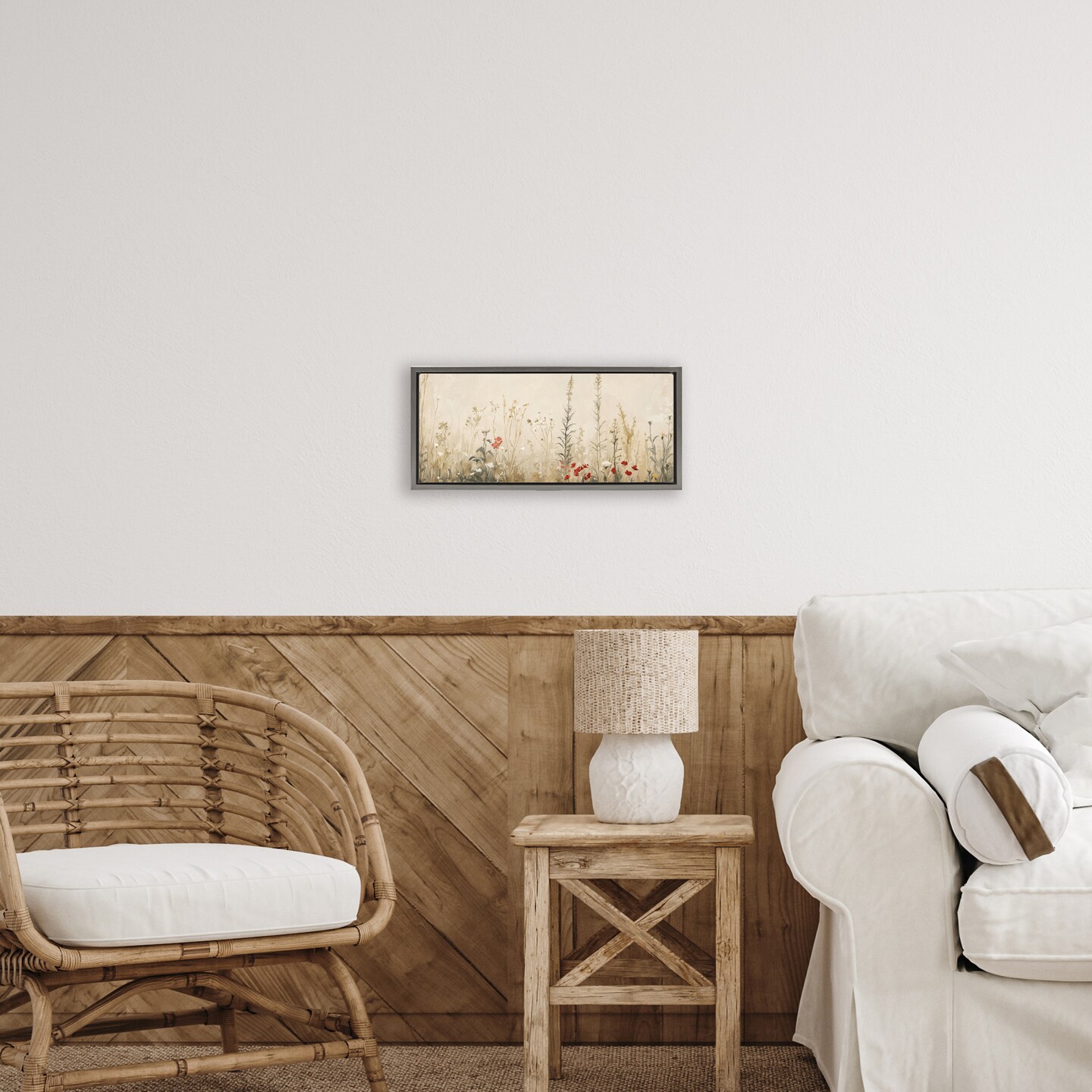 Stupell Industries Misty Meadow Flowers Floating Frame, design by Petal Prints Design
