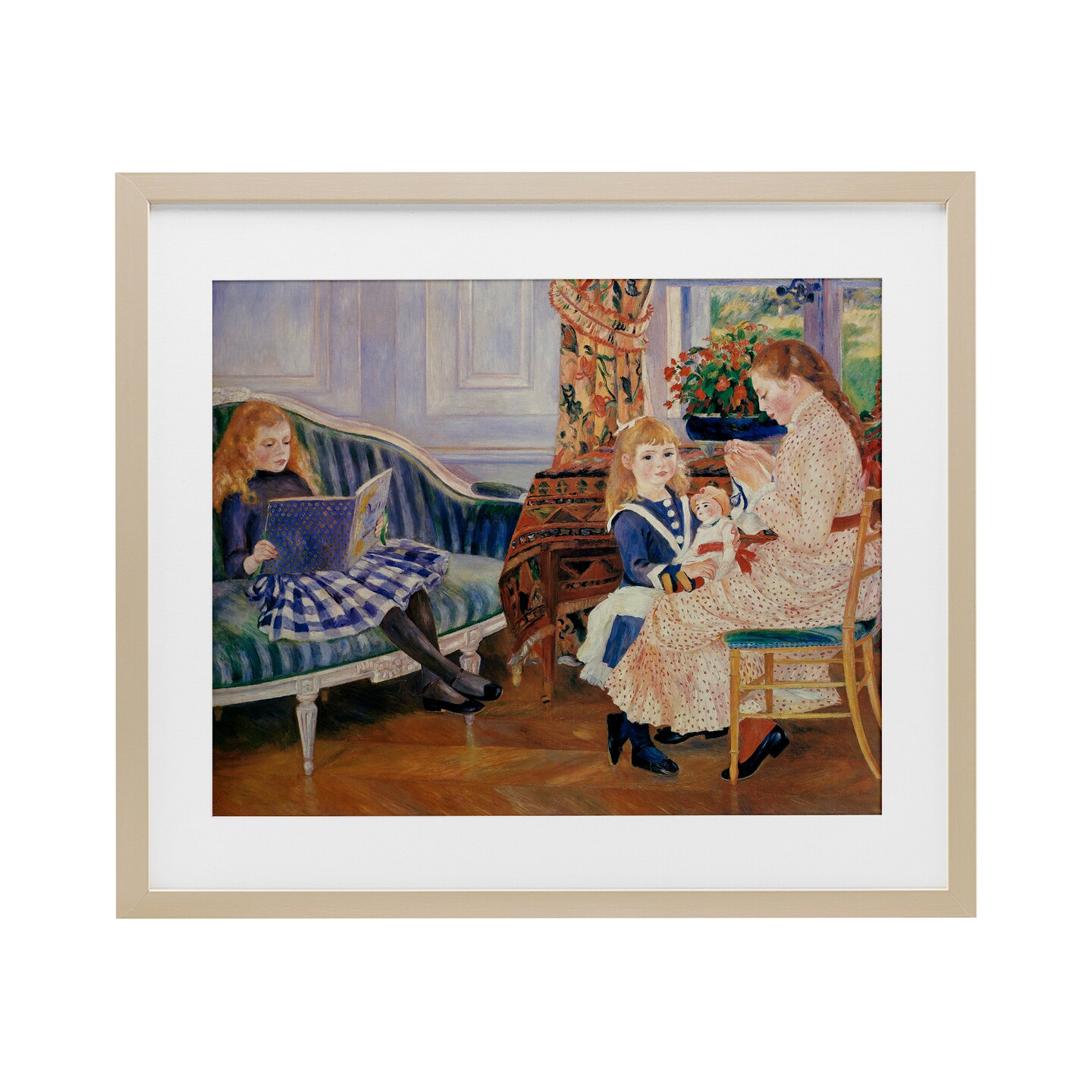 Stupell Industries Children's Afternoon at Wargemont Framed Print Under Glass, design by Marcus Jules