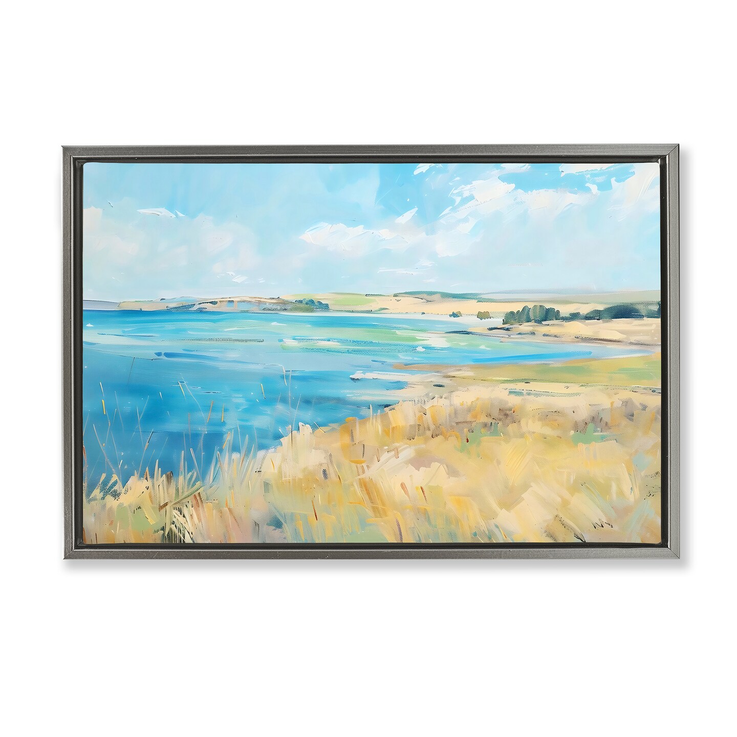 Stupell Industries Scenic Summer Shoreline Floating Frame, design by ...