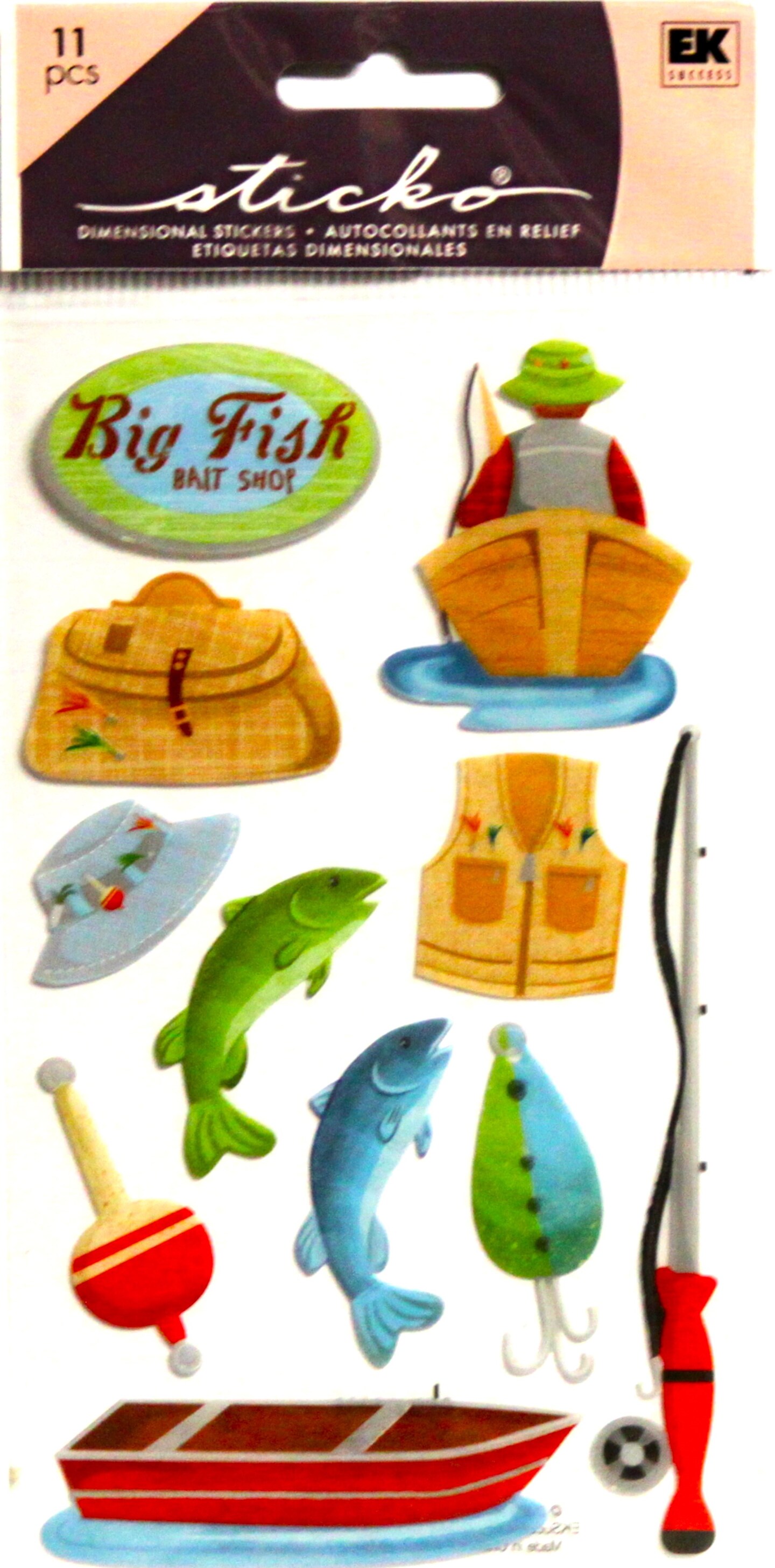 Sticko Fishing#2 11pc Classic Stickers