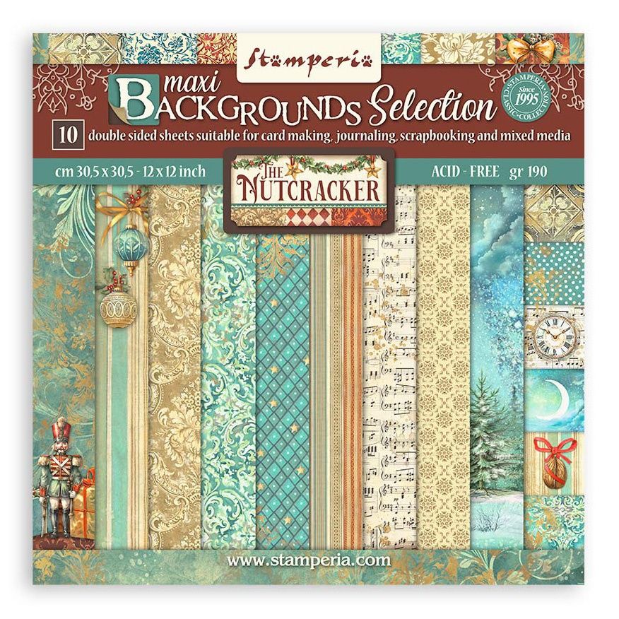 Stamperia Maxi Backgrounds The Nutcracker 12X12 Paper Pad