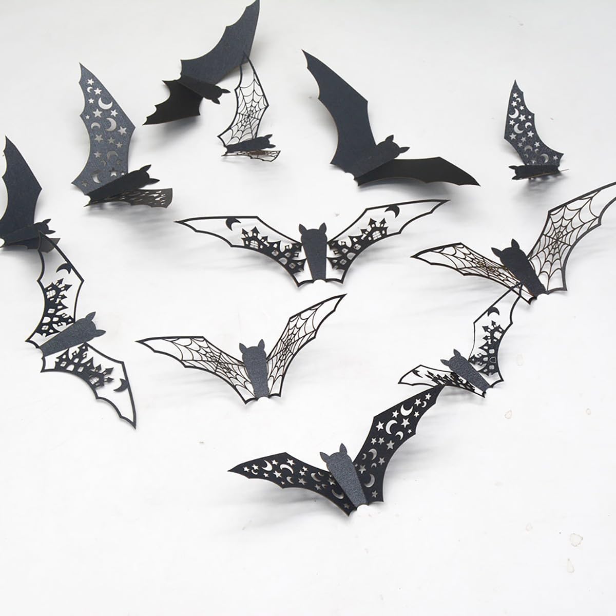 24Pcs Halloween Decorations - Bats Wall Decor