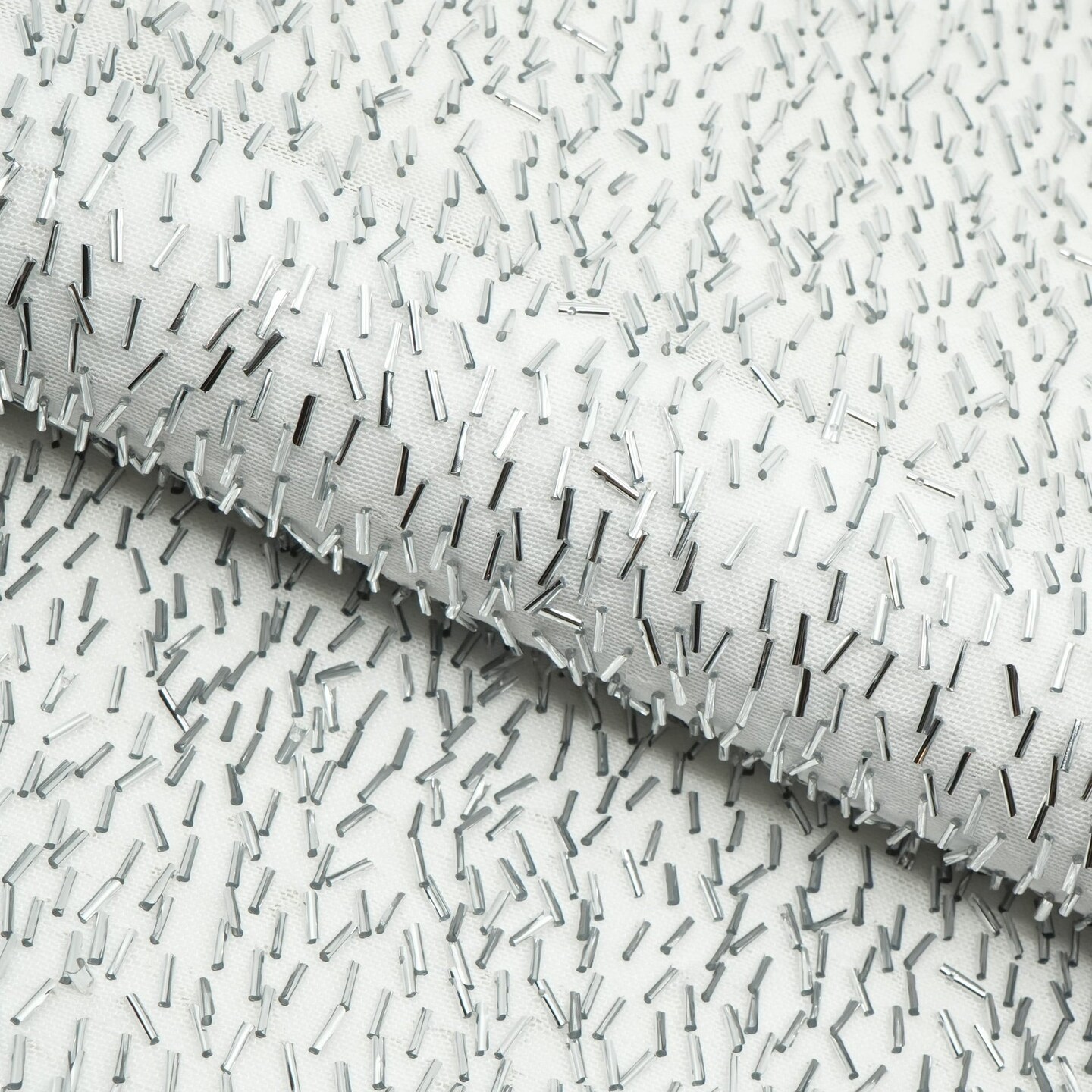 1 Yard Dazzle Beaded Stretch Mesh Fabric 36" x 60/61" Length by Width