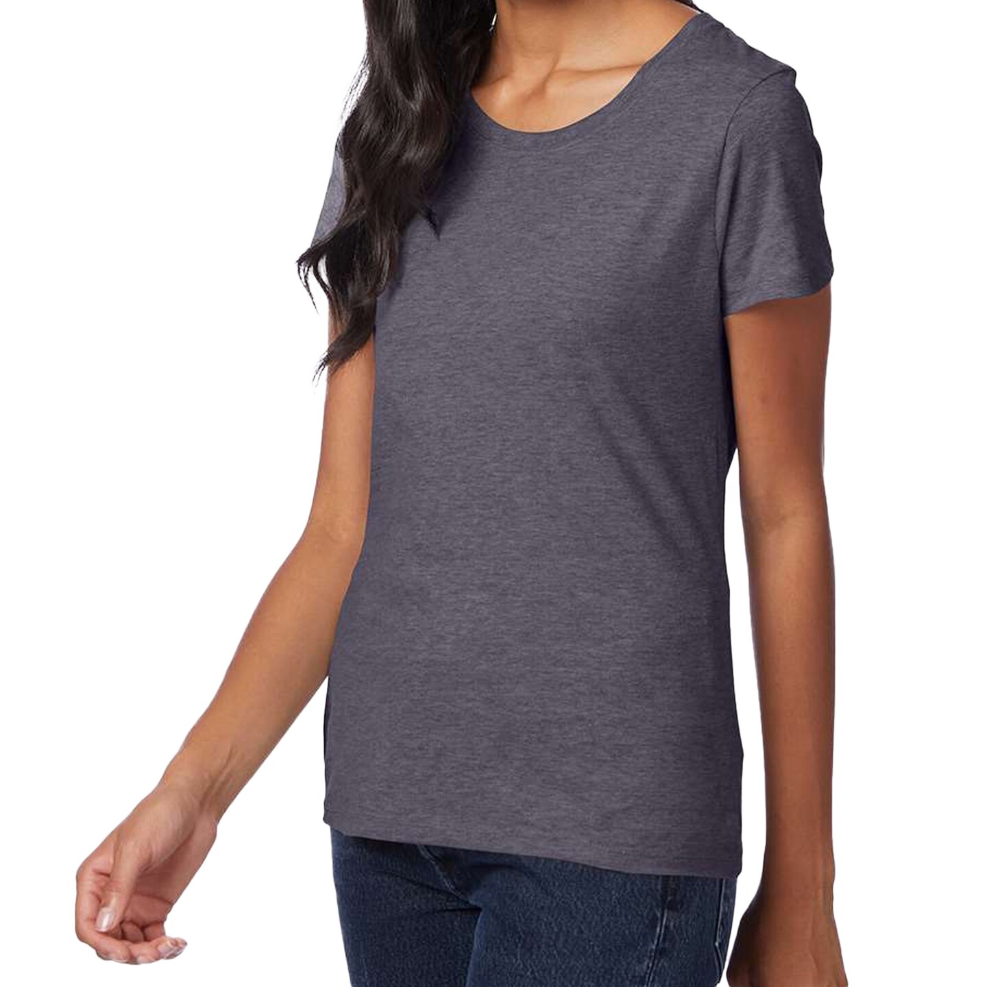 Hanes Women's Perfect-T Casual T-Shirt, Short Sleeve Crewneck Shirt for Layering & Crafting