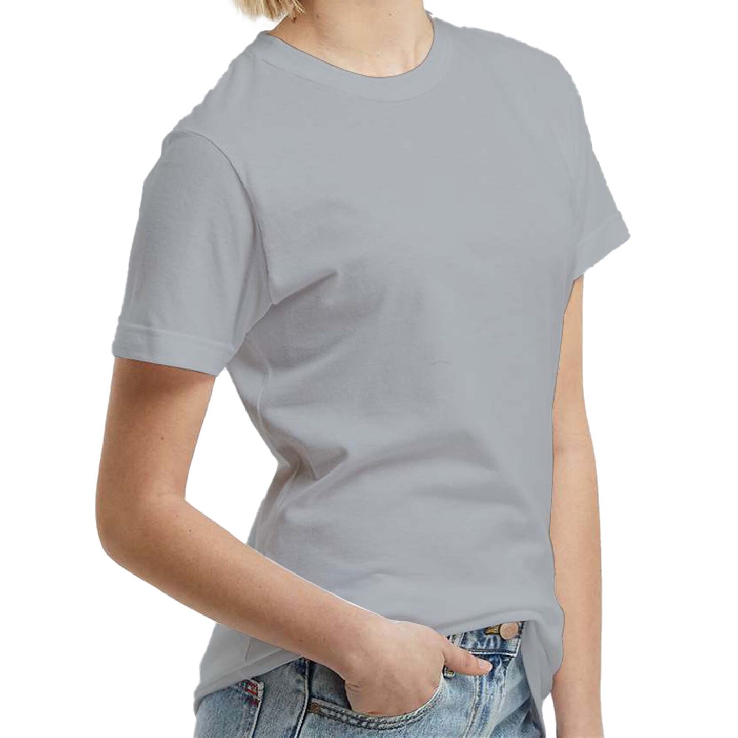 Tultex Women's Fine Jersey T-Shirt, Short Sleeve Crewneck Blank Tee for Crafts
