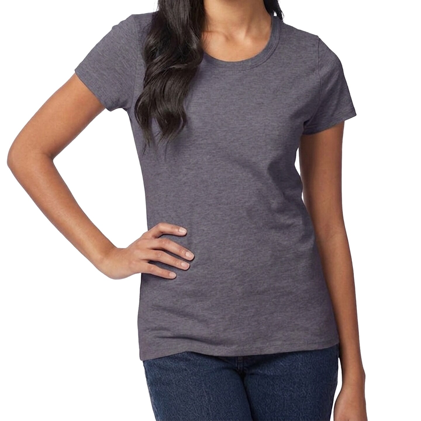 Hanes Women's Perfect-T Casual T-Shirt, Short Sleeve Crewneck Shirt for Layering & Crafting