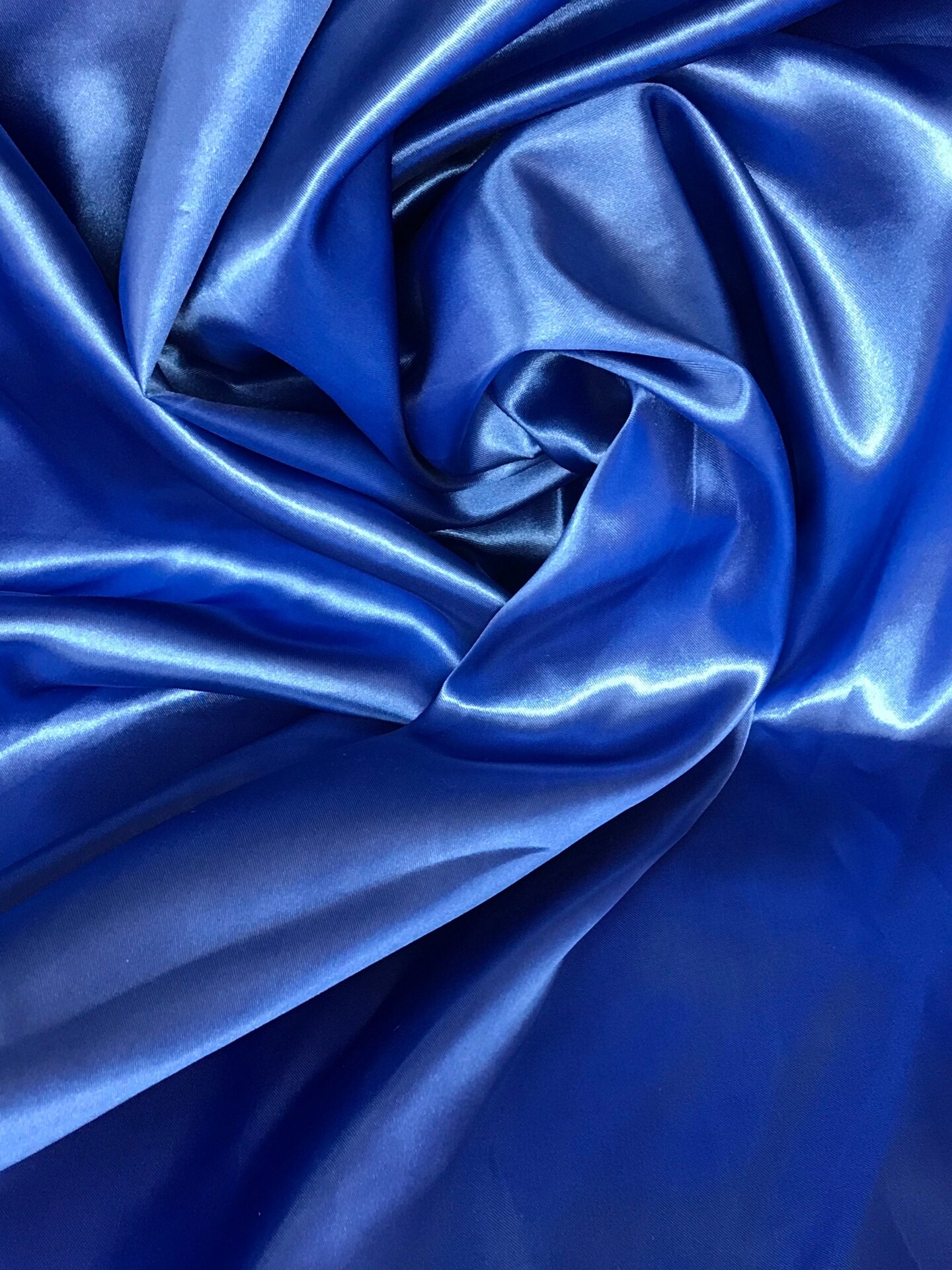 1 Yard Royal Blue Satin Fabric Polyester Smooth Lightweight Sheen 58″-60″ Wide
