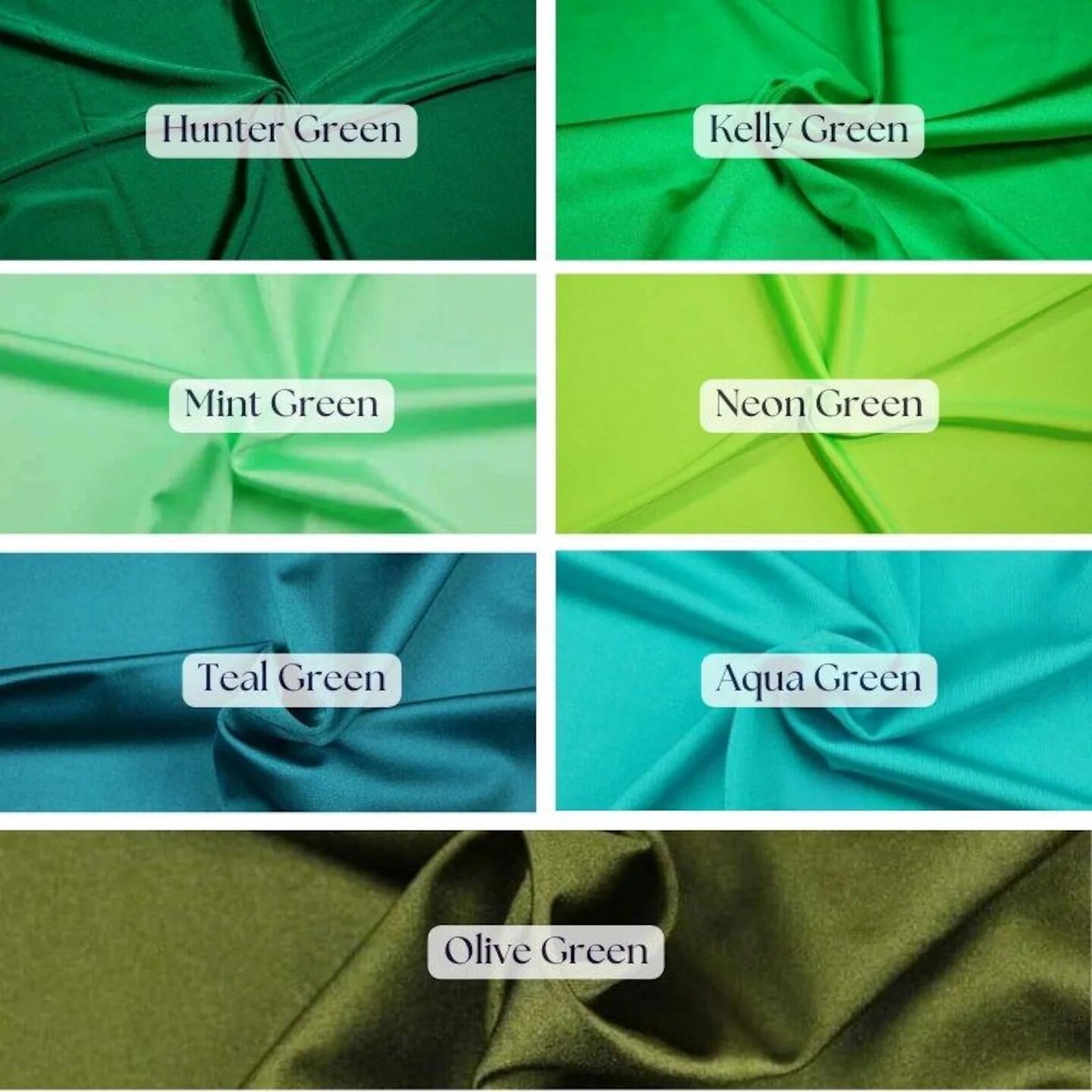 1 Yard Shiny Milliskin Nylon Spandex 4 Way for Events 36&#x22; x 60&#x22; Width Neon Green Stretch Fabric