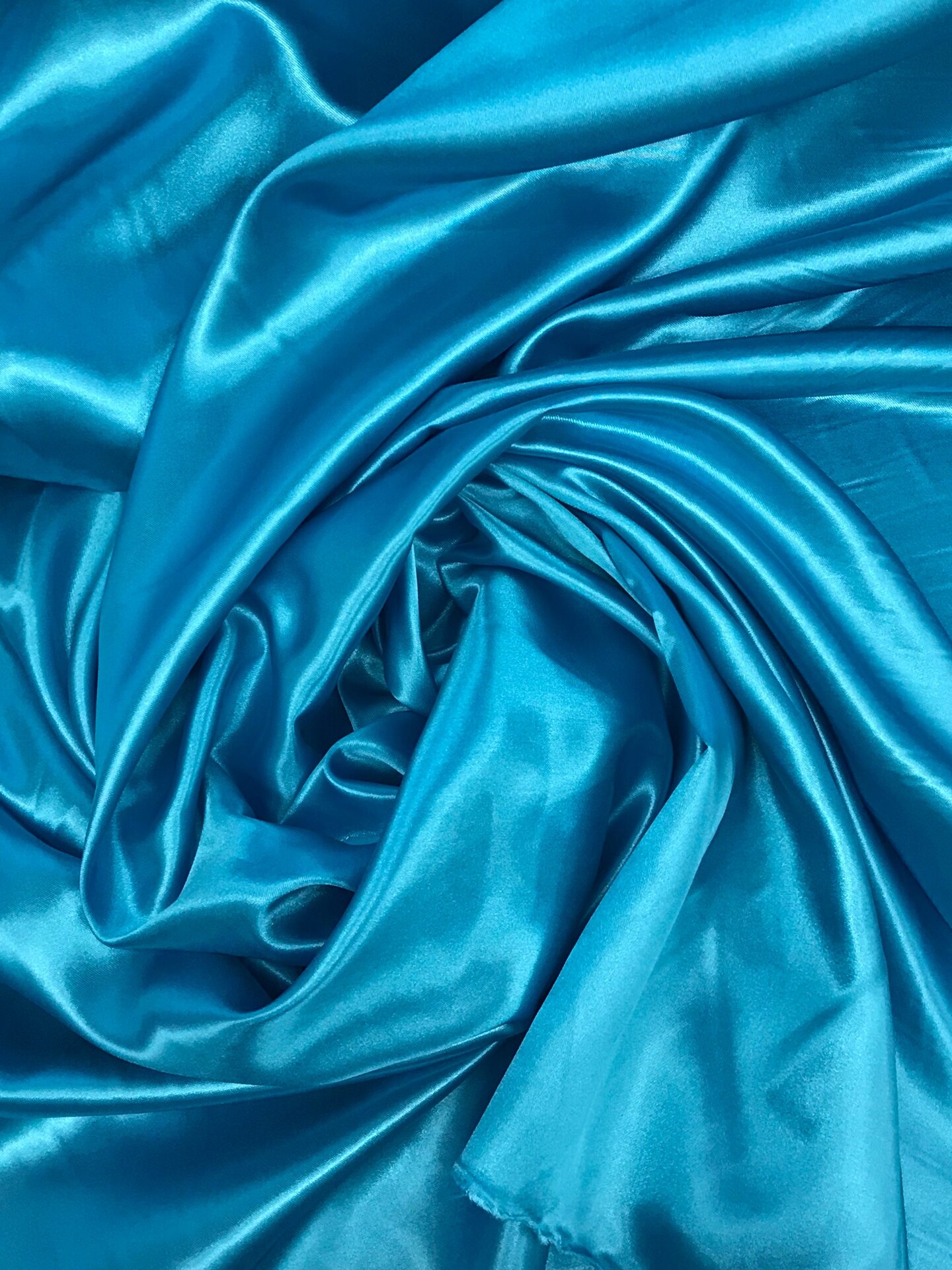 1 Yard Shiny Turquoise Medium Satin Polyester Fabric for Decor & Apparel 58″-60″ Wide
