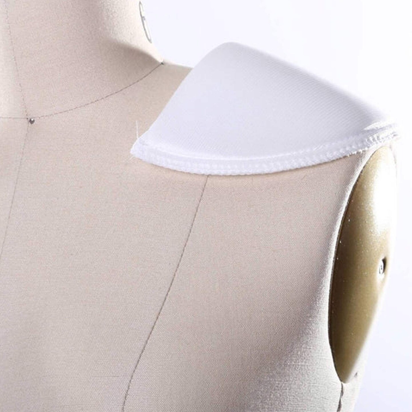 Medium 1&#x22; Foam Shoulder Pads Pair for Blazer Suit Jacket Sewing Projects White